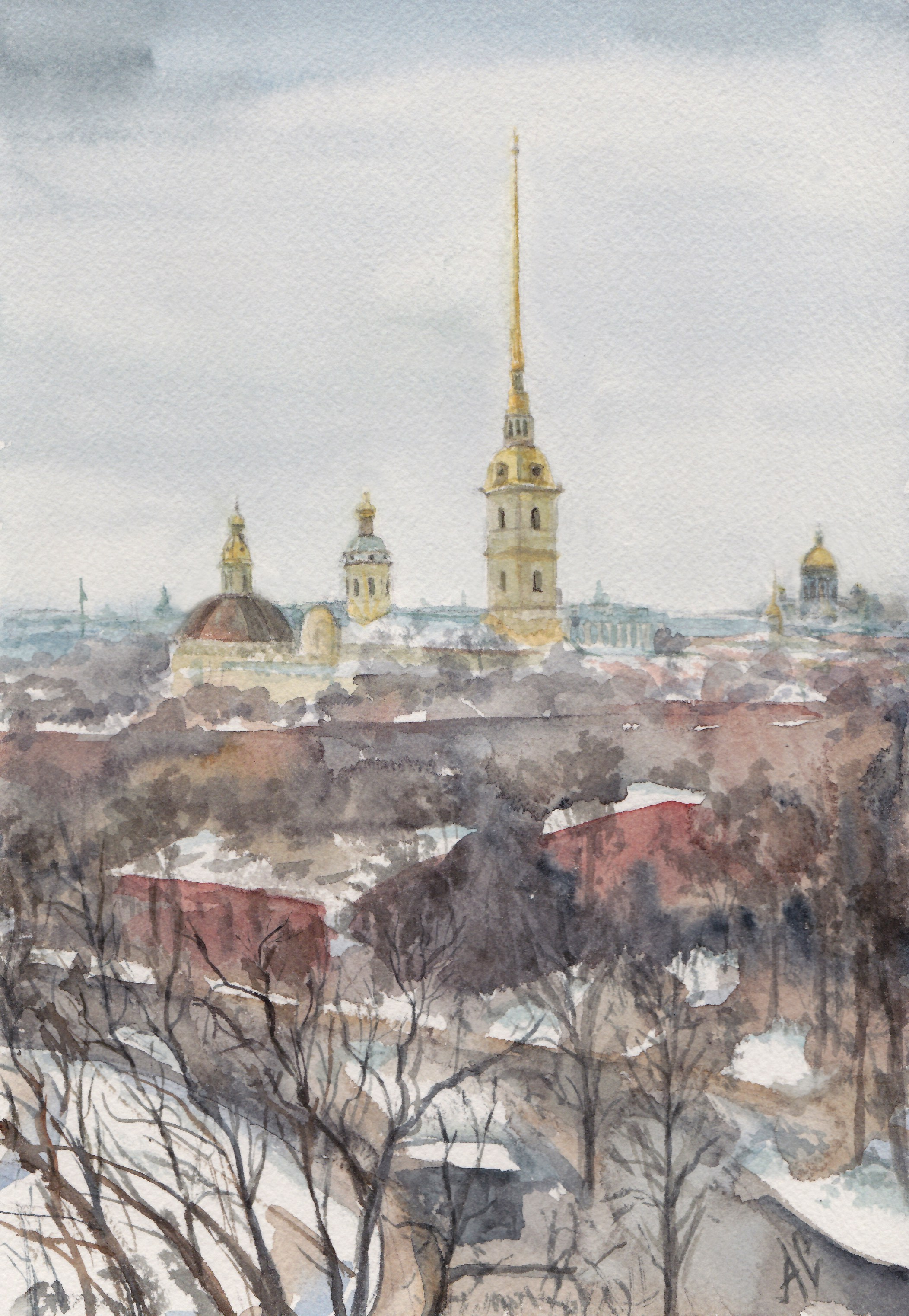 Акварель. Aleksandra Serova, artist