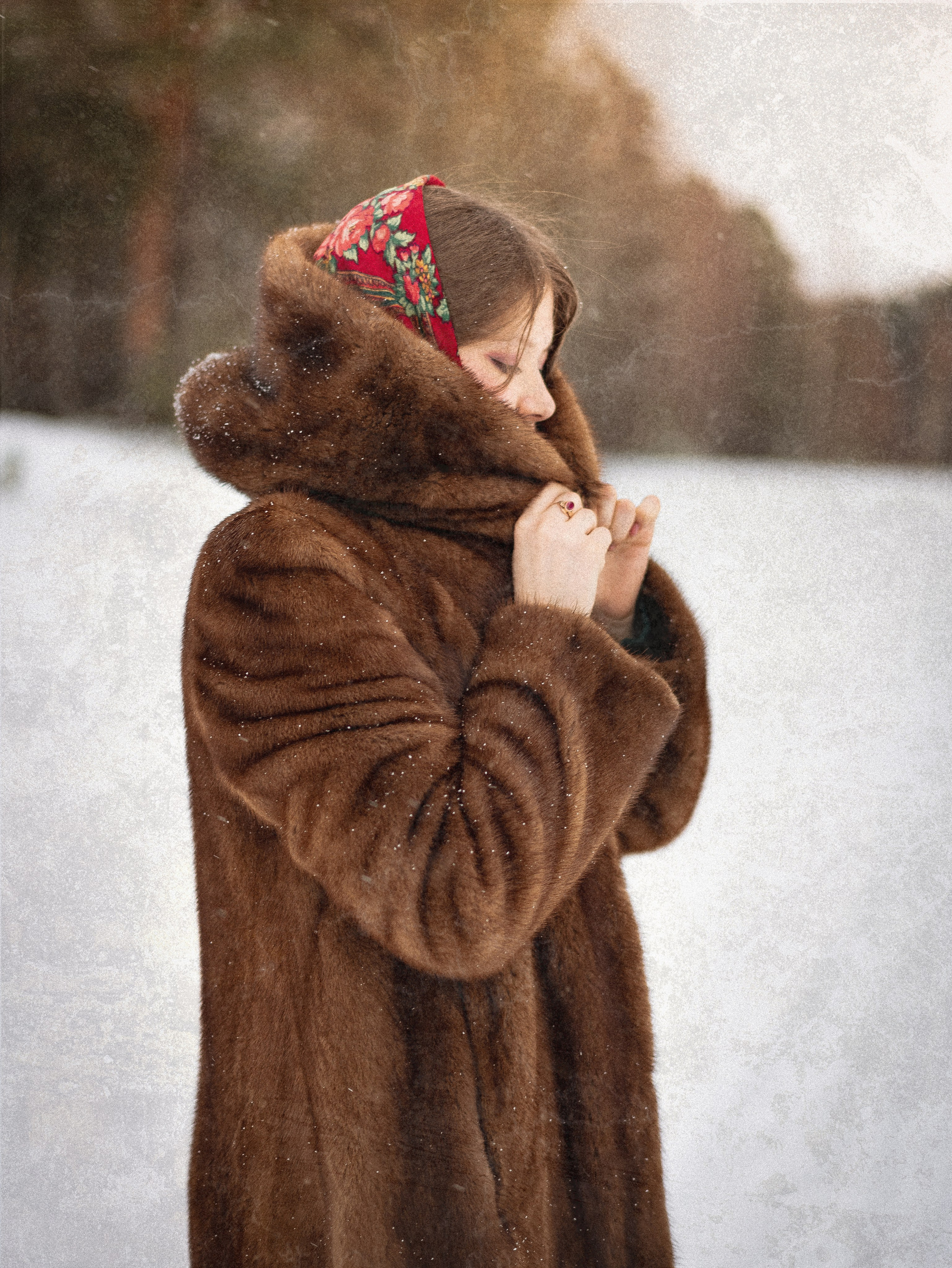 Ольга — фотосессия в зимнем стиле. Фотограф Москва