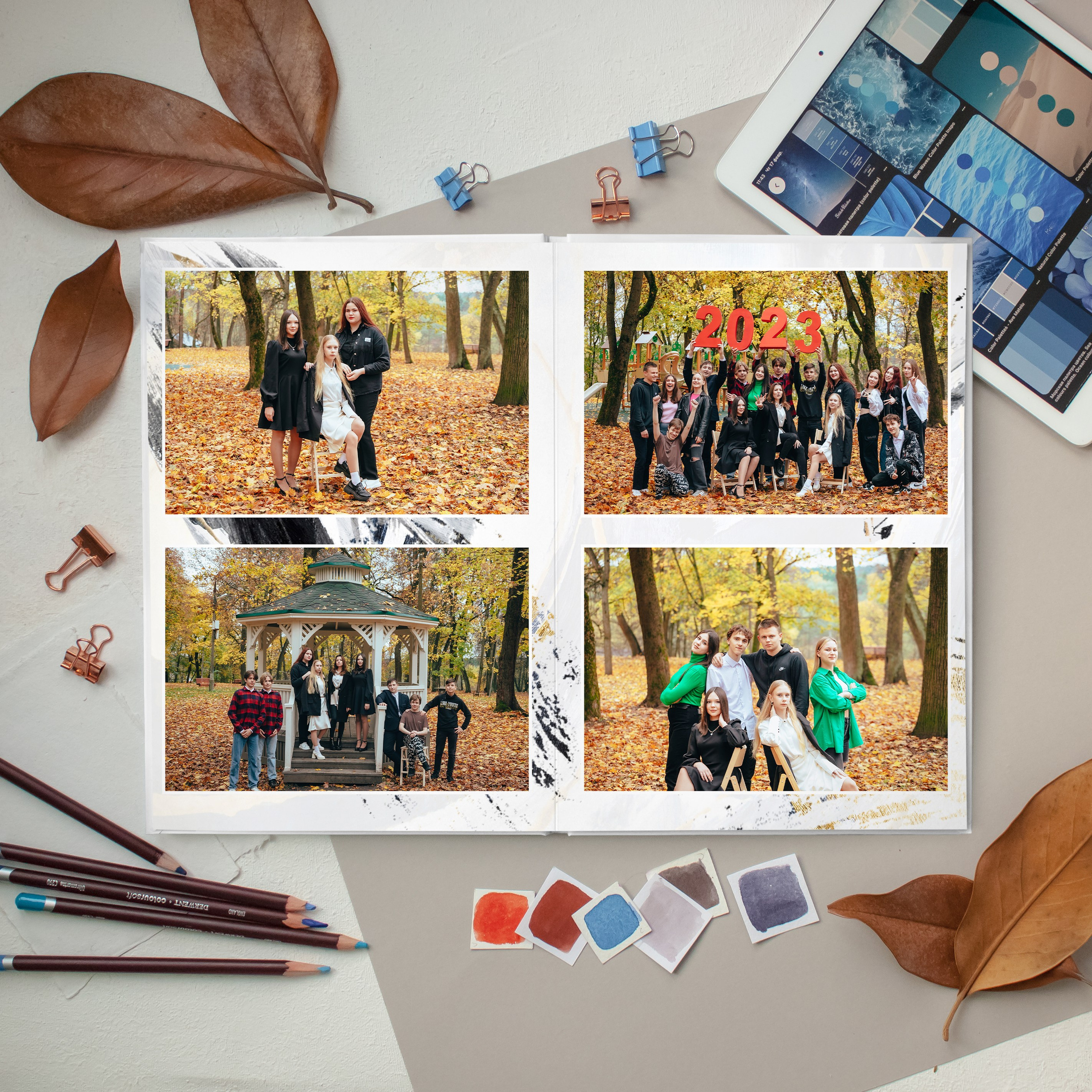 Выпускной альбом для старшей школы 5 разворотов. Выпускные альбомы для детского сада и школы в Москве