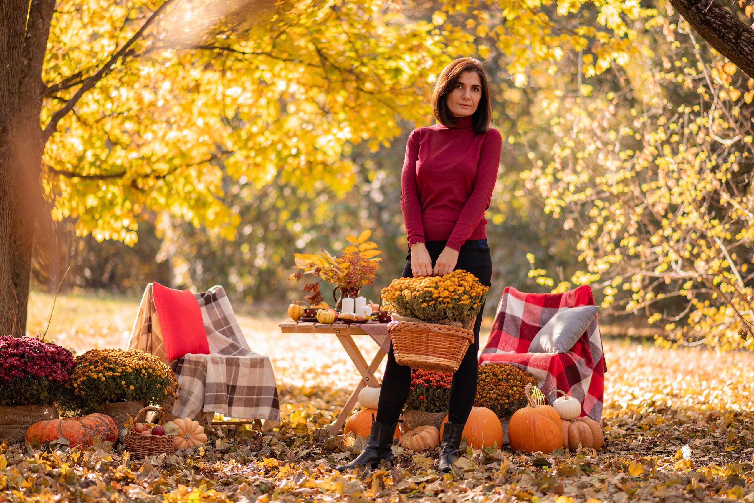 Осенние съемки на улице. Семейный фотограф в Краснодаре