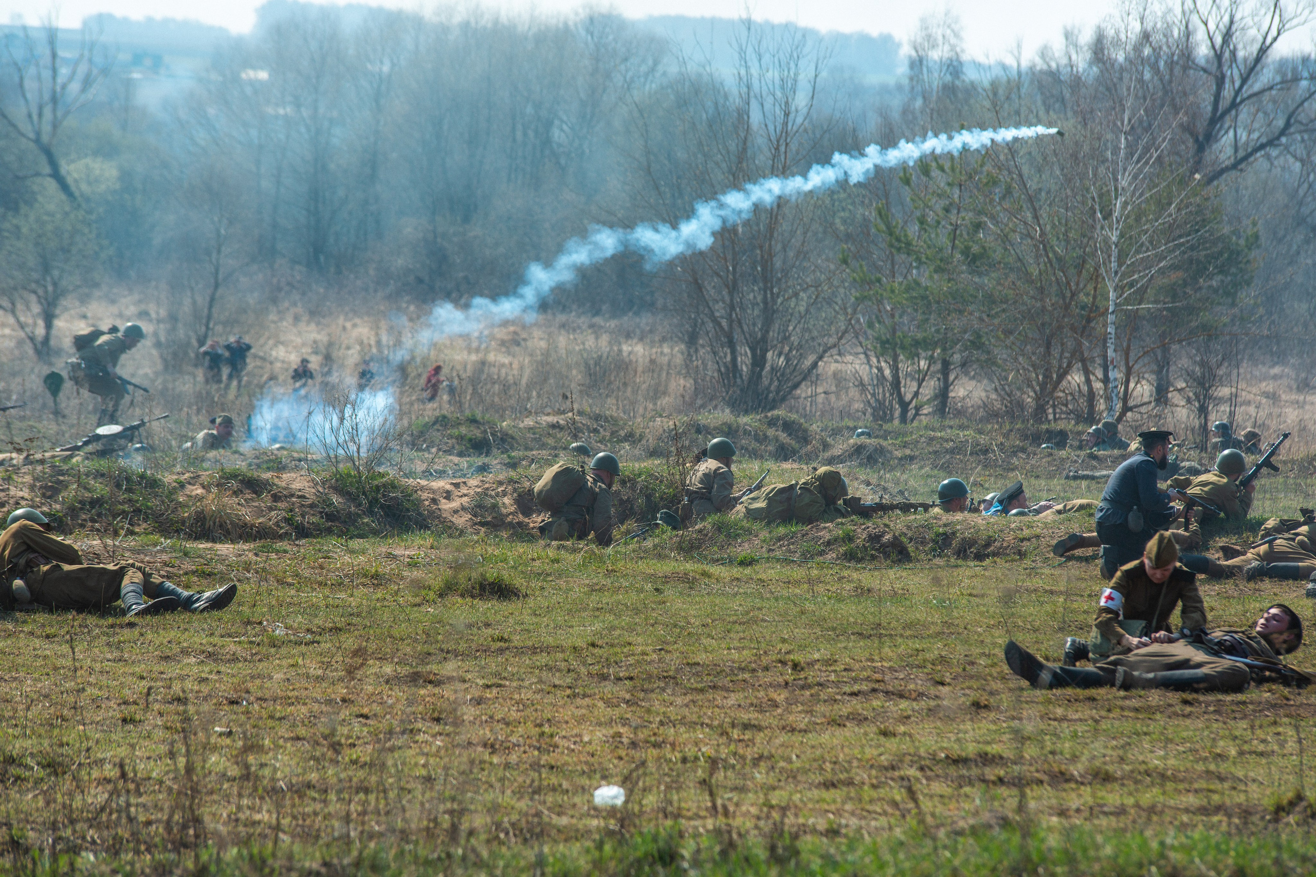 РЕКОНСТРУКЦИЯ БОЯ — ВОВ — БИТВА ЗА ГОРОД. Профессиональный фотограф в Мценске и Орловской области