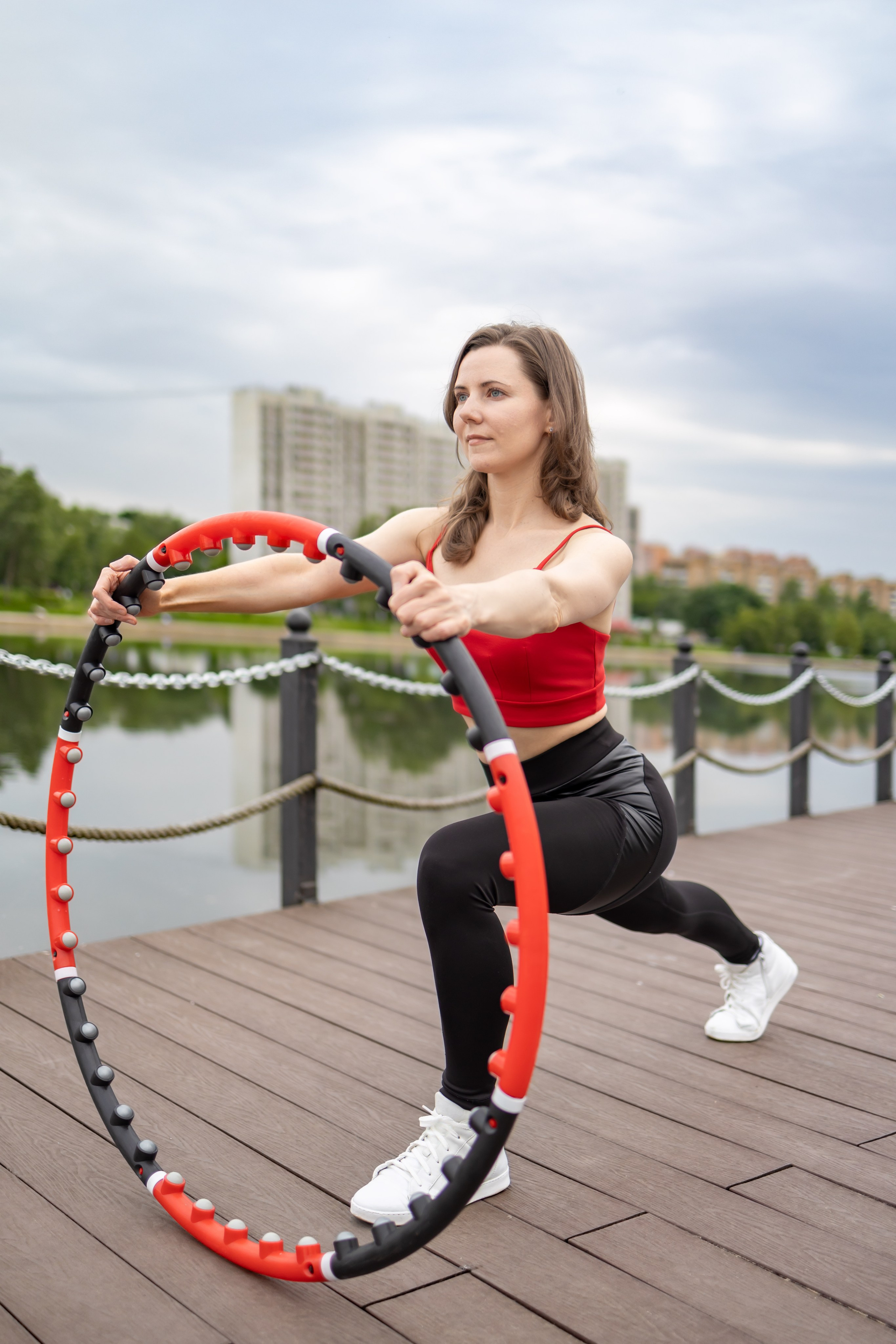 Спортивная фотосессия с хула хупом и йога, пилатес. Репортажный, семейный и студийный фотограф в Москве Демин Алексей
