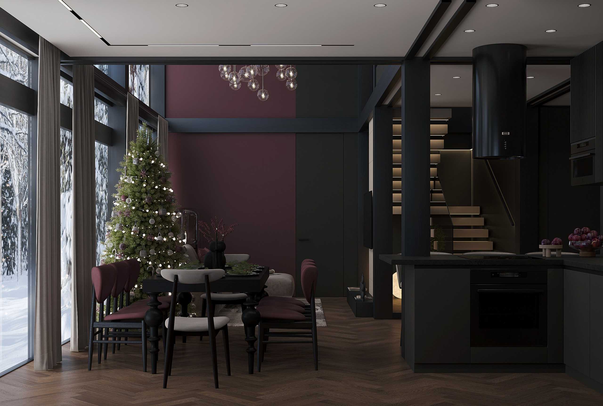 Проект Фахверк Омск. Студия дизайна интерьера Лактионовой Елены