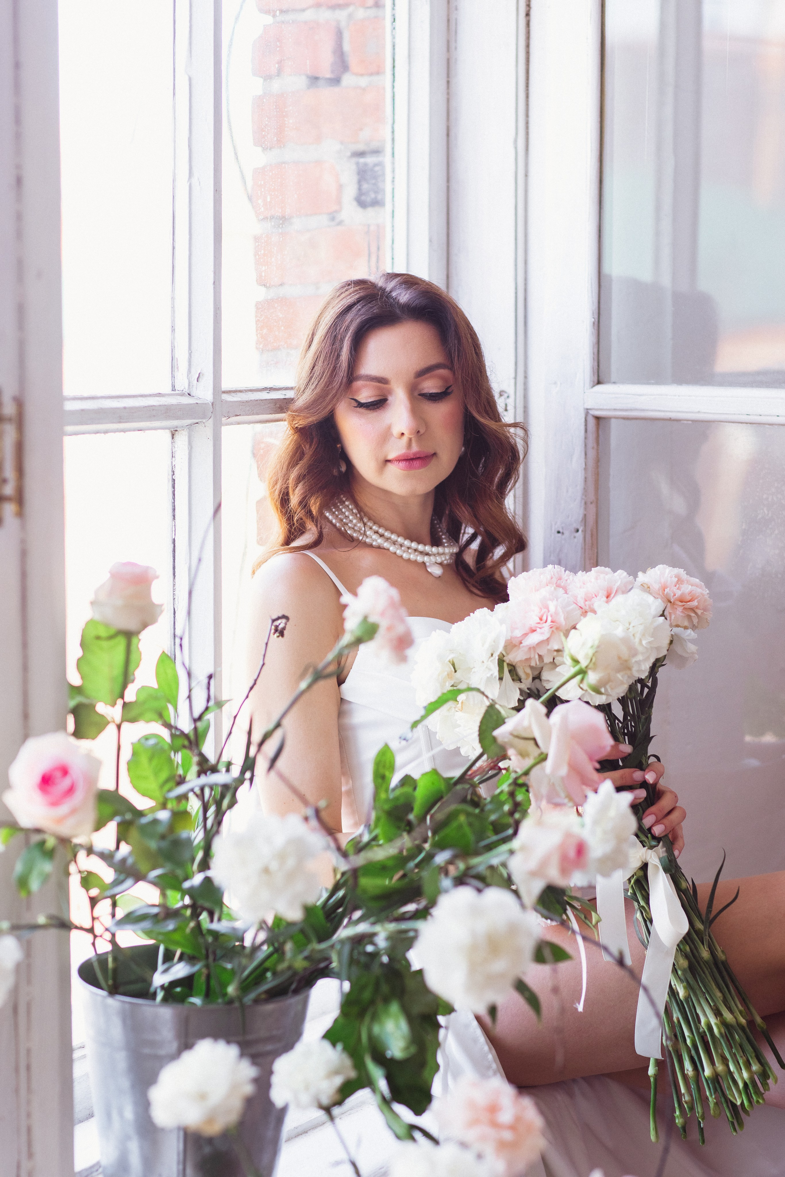 Фотосессия с живыми цветами в фотостудии г. Краснодар. Семейный и детский фотограф в Краснодаре Анна Трашкова