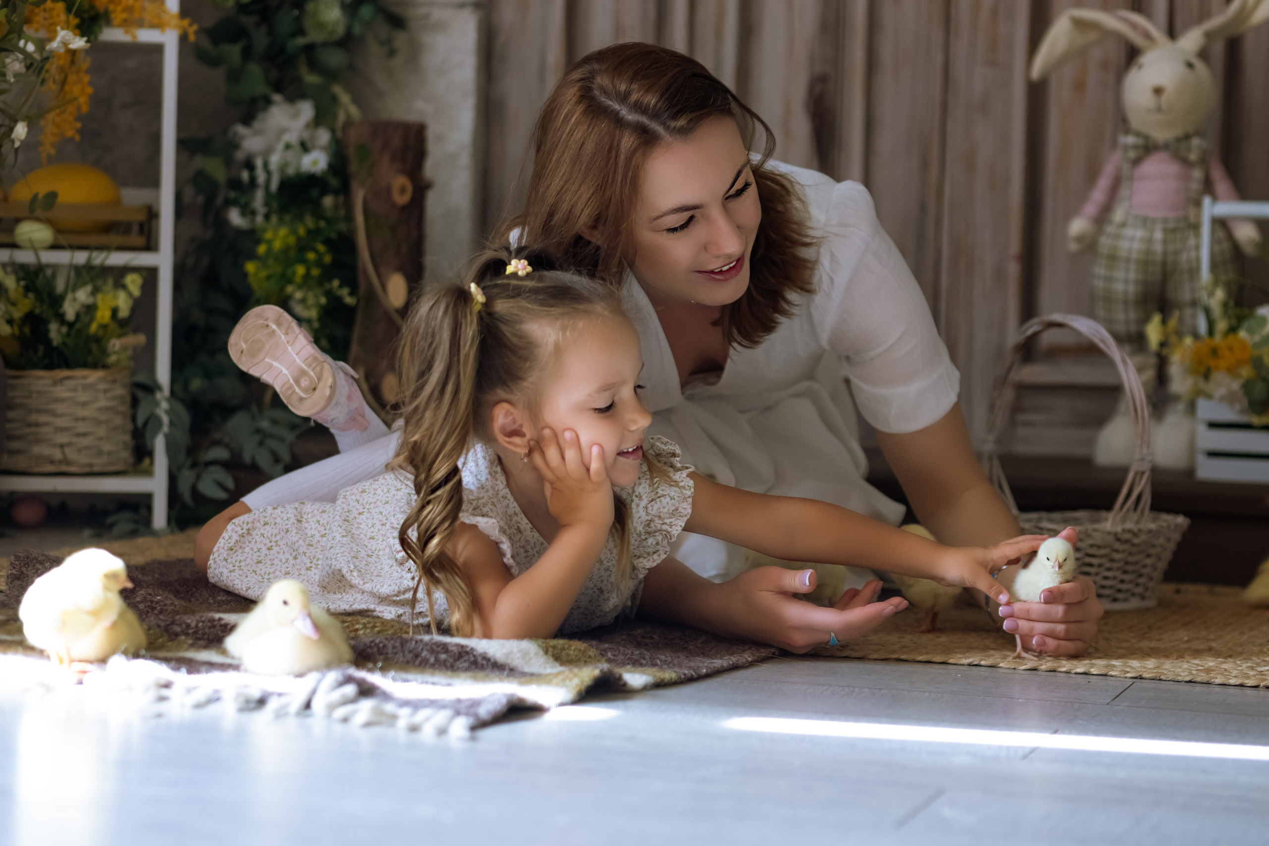 Утята, цыплята и я с крестной). Съемка Таинств Крещения Венчания, детские и семейные съемки в Пензе
