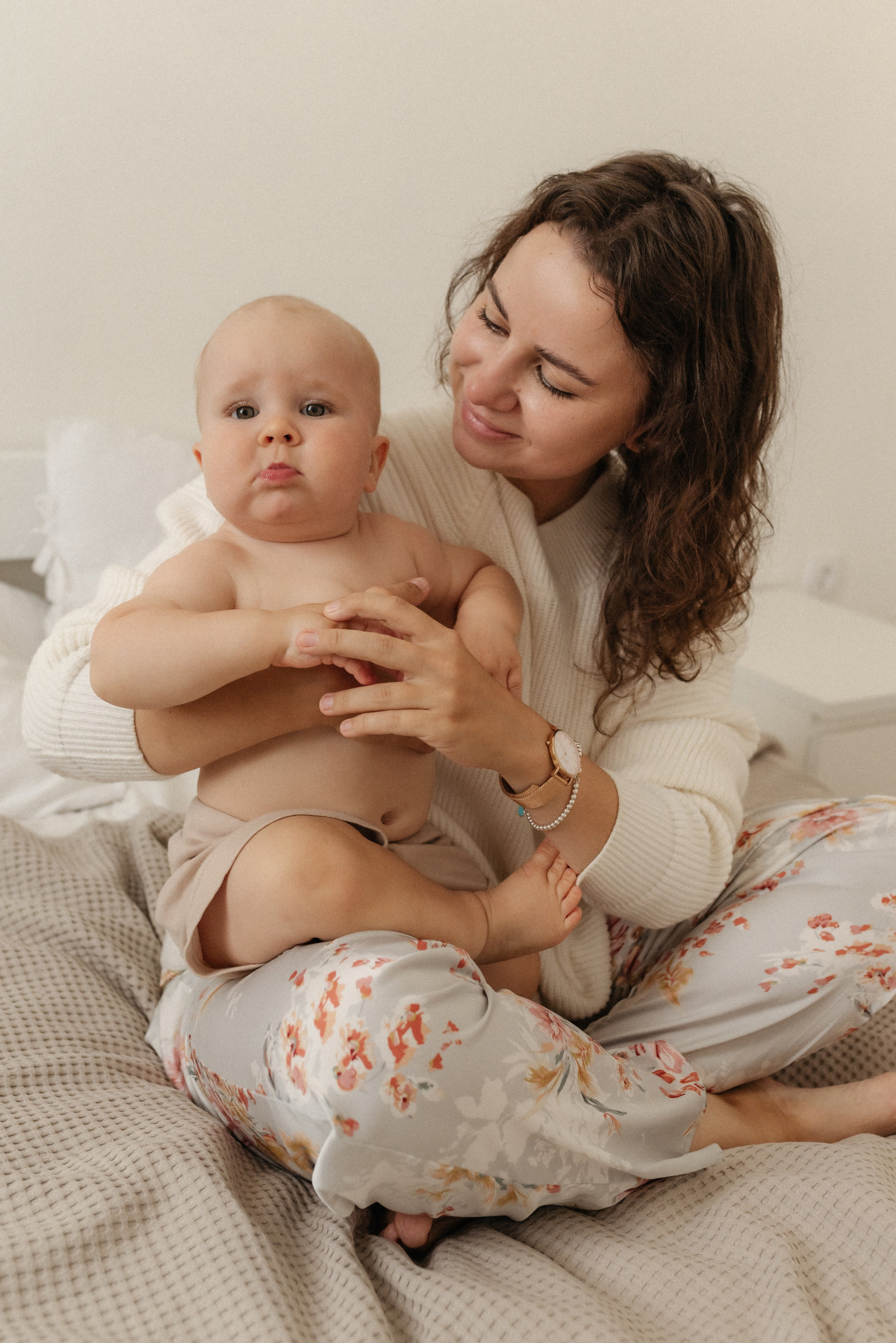 Семейная фотосессия дома с малышом. Семейный и портретный фотограф Нижний Новгород