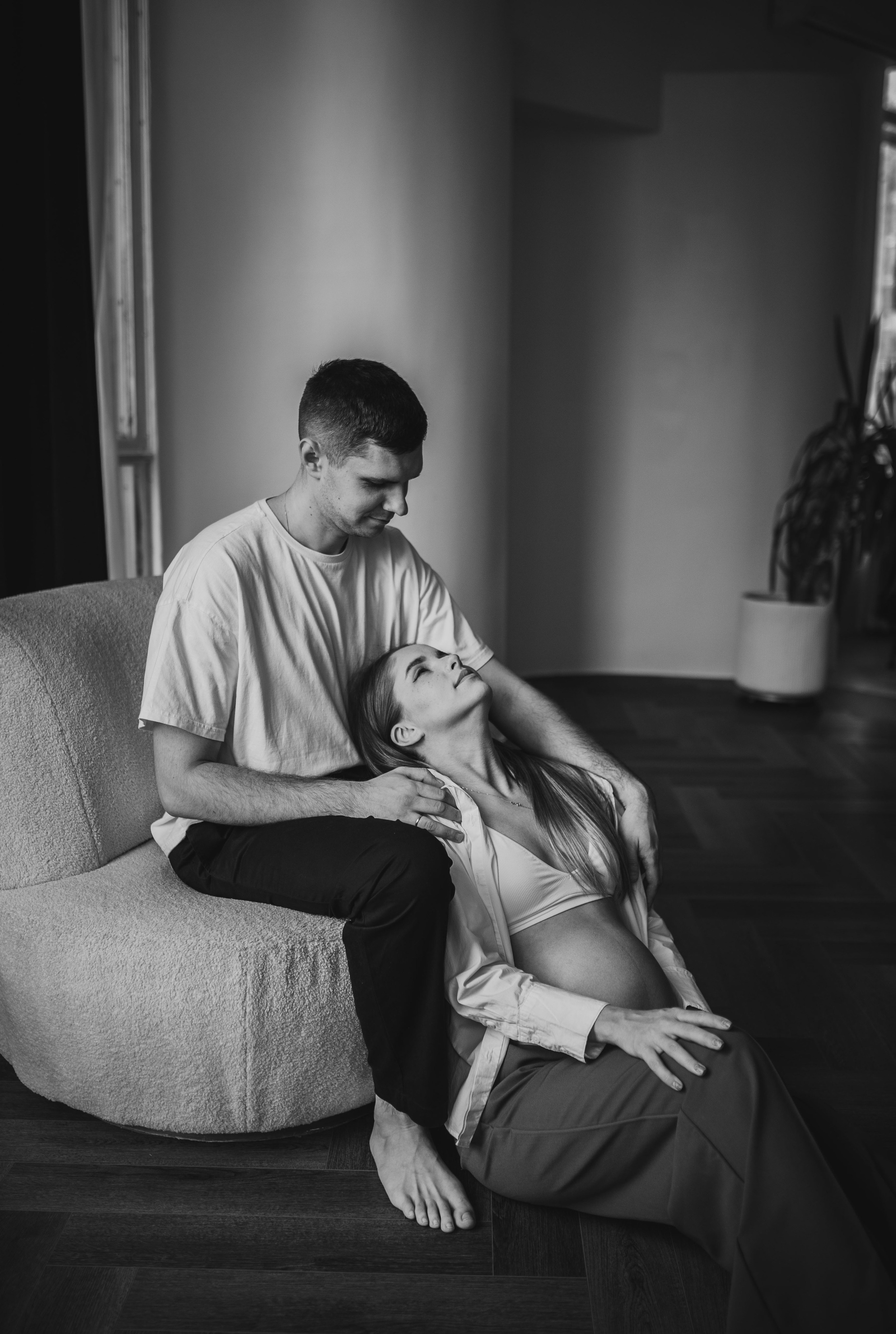 Фотосессия беременности в студии. Семейный фотограф в Домодедово и Москве Елена Пичугина