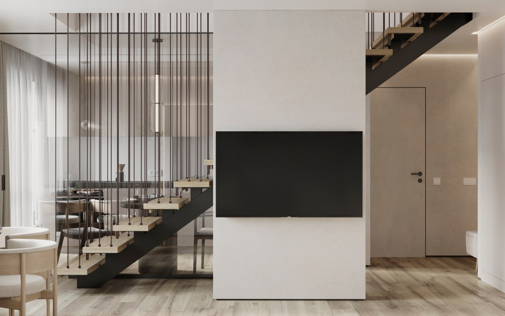 Дизайн интерьера двухуровневой квартиры Алена Родкевич. Студия интерьерного дизайна