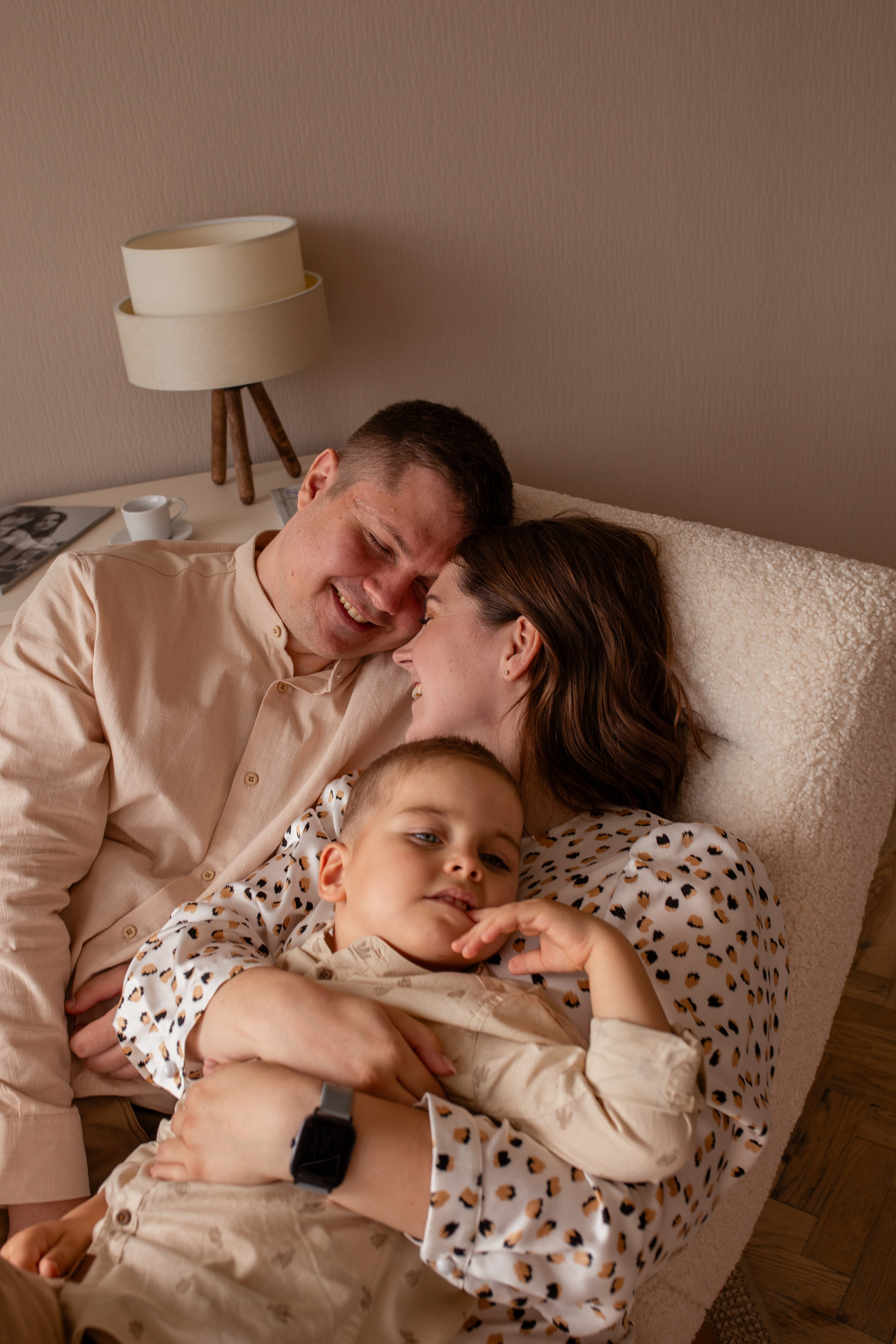 Надежда, Григорий и Ваня с семьёй