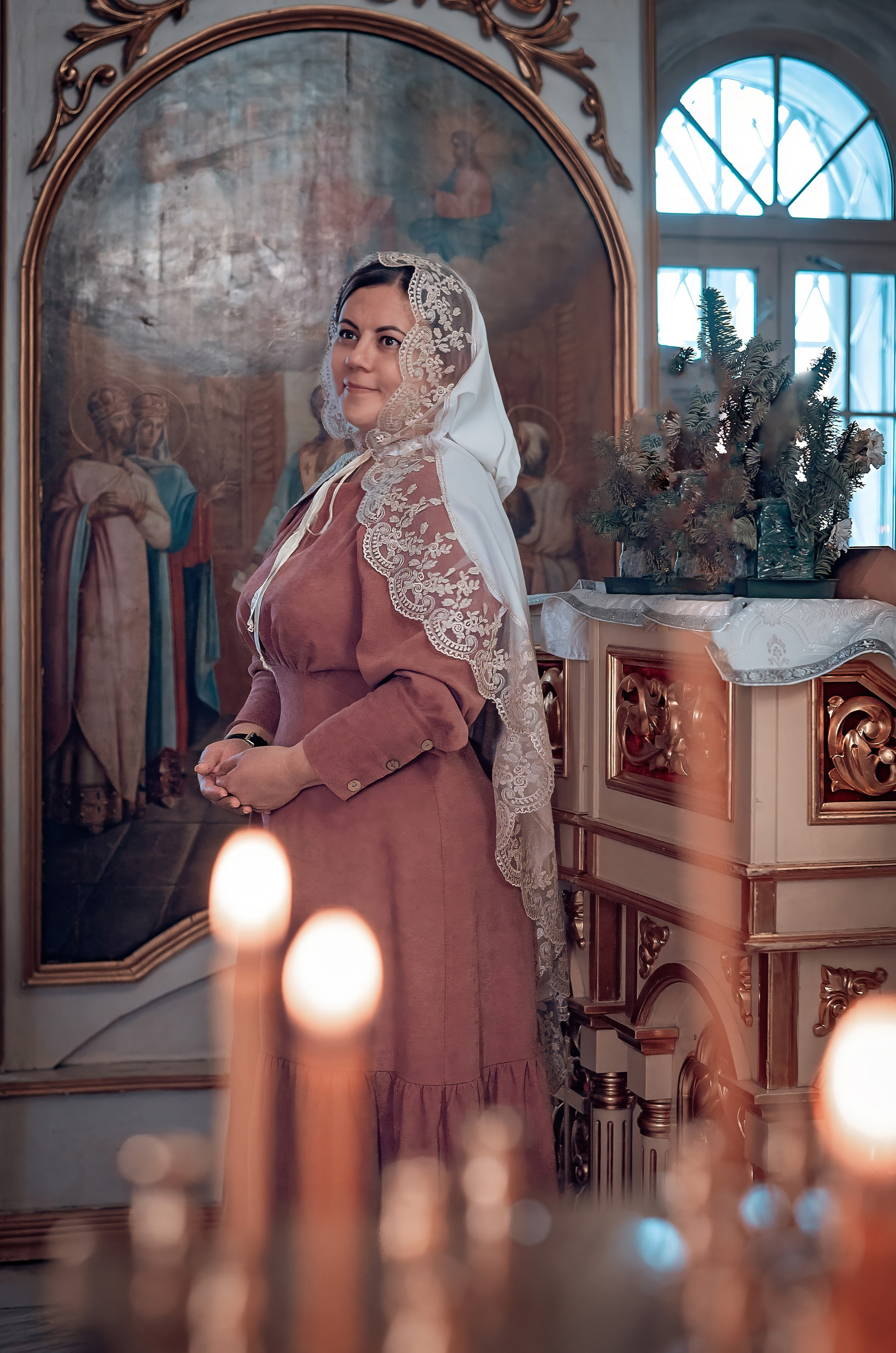 Крещение Розы в Покровском кафедральном соборе. Фотографы крещения/венчания  Красноярск Татьяна и Вячеслав Переваловы