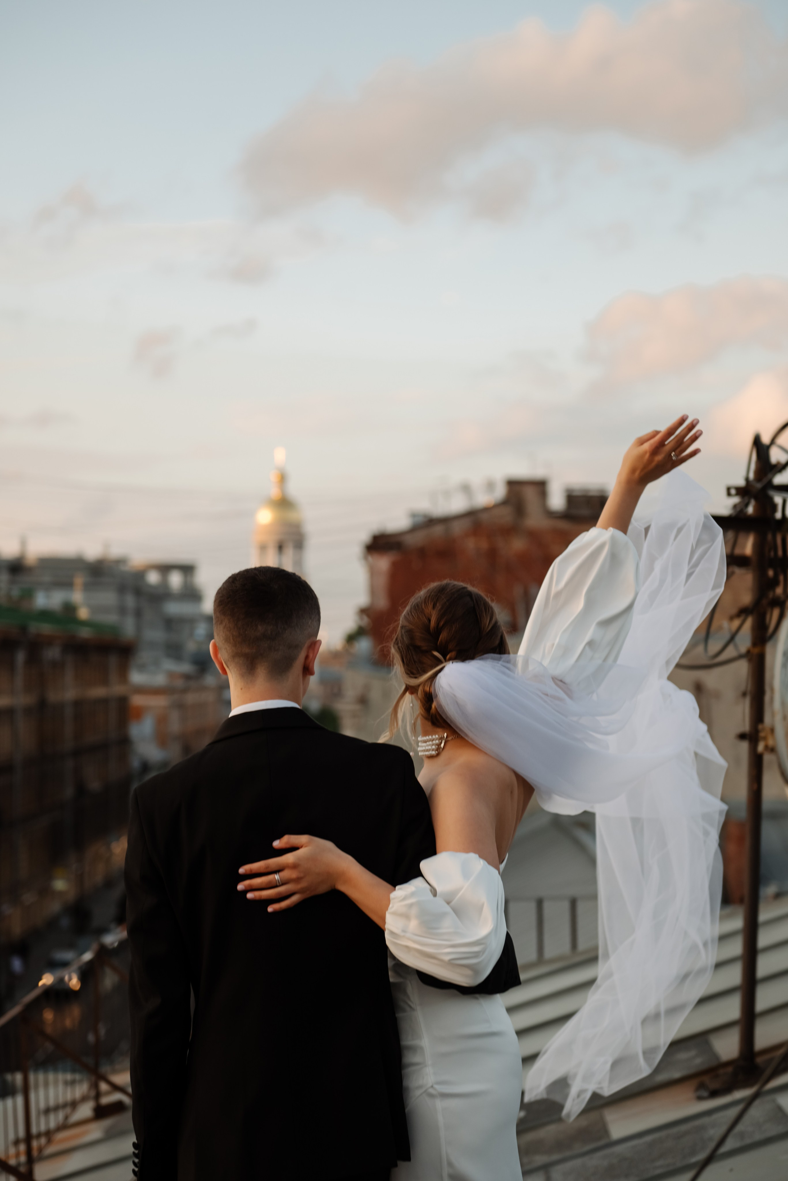 Любовь на крыше. Свадебный и сеейный фотограф в Санкт-Петербурге Елена Худякова
