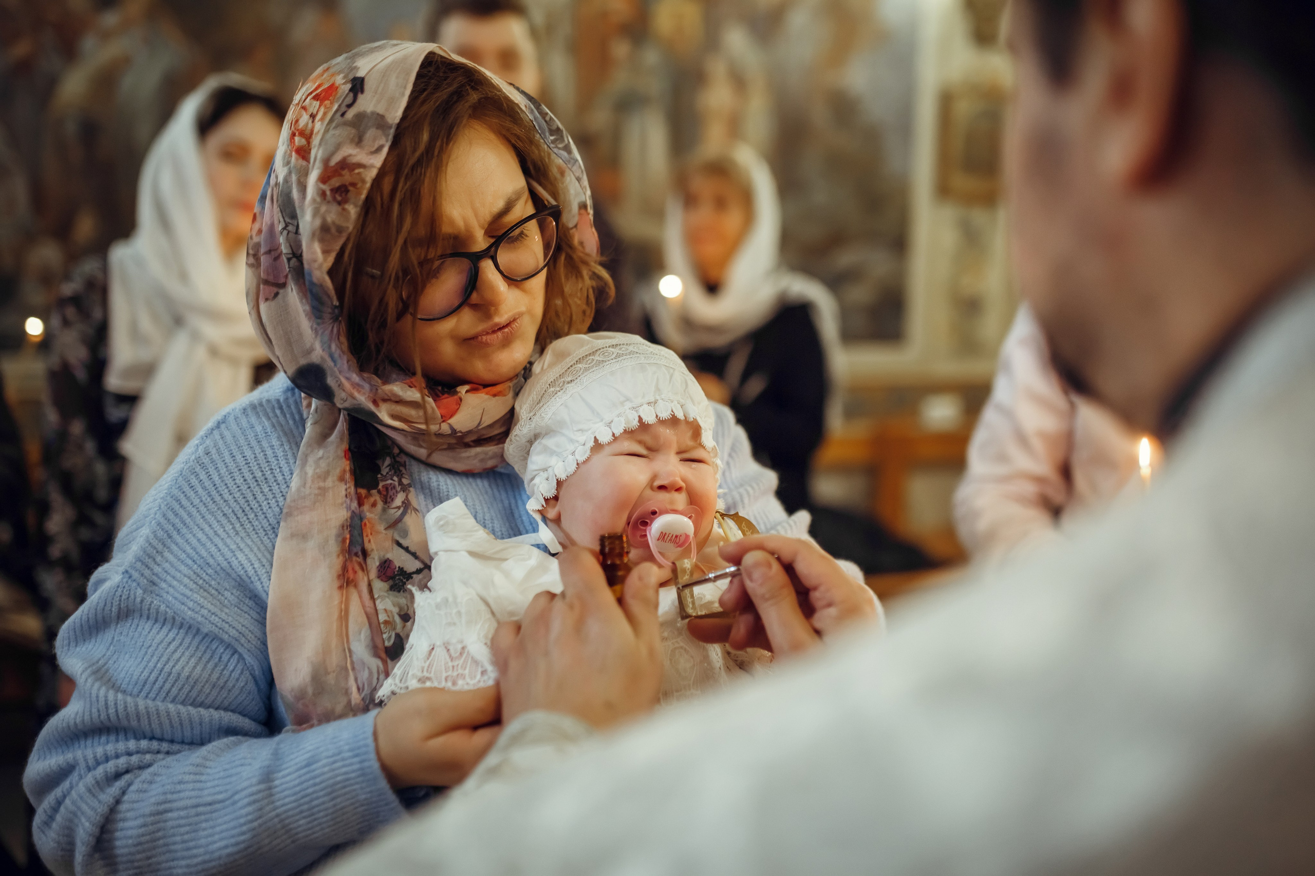 Крещение Валерии. Фотограф на Крещение, семейный фотограф в Москве
