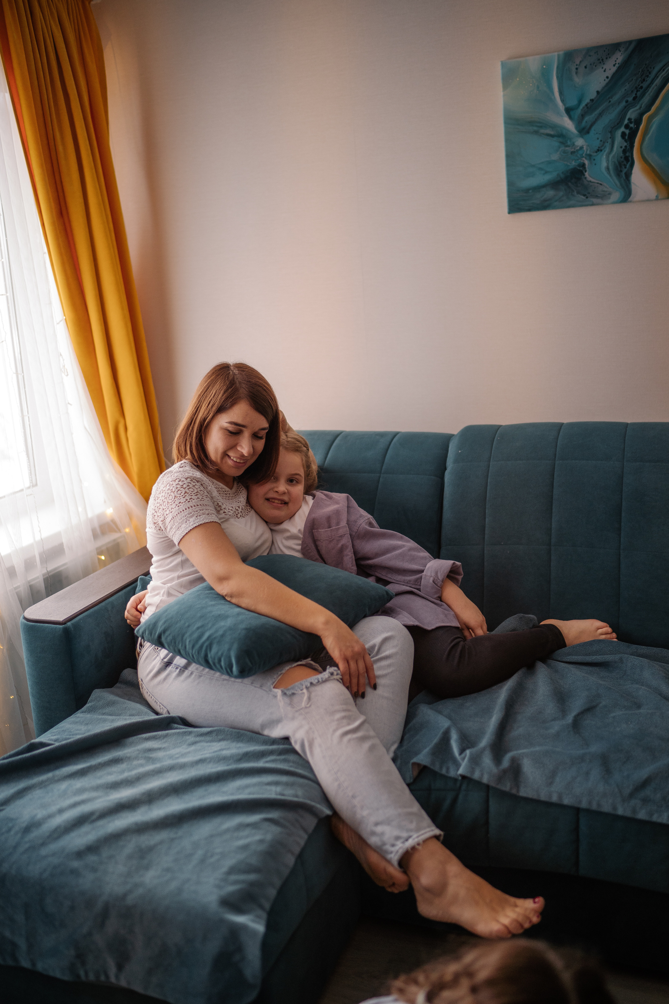 Таня, Вика и Алиса и кот Марс. Искренний фотограф