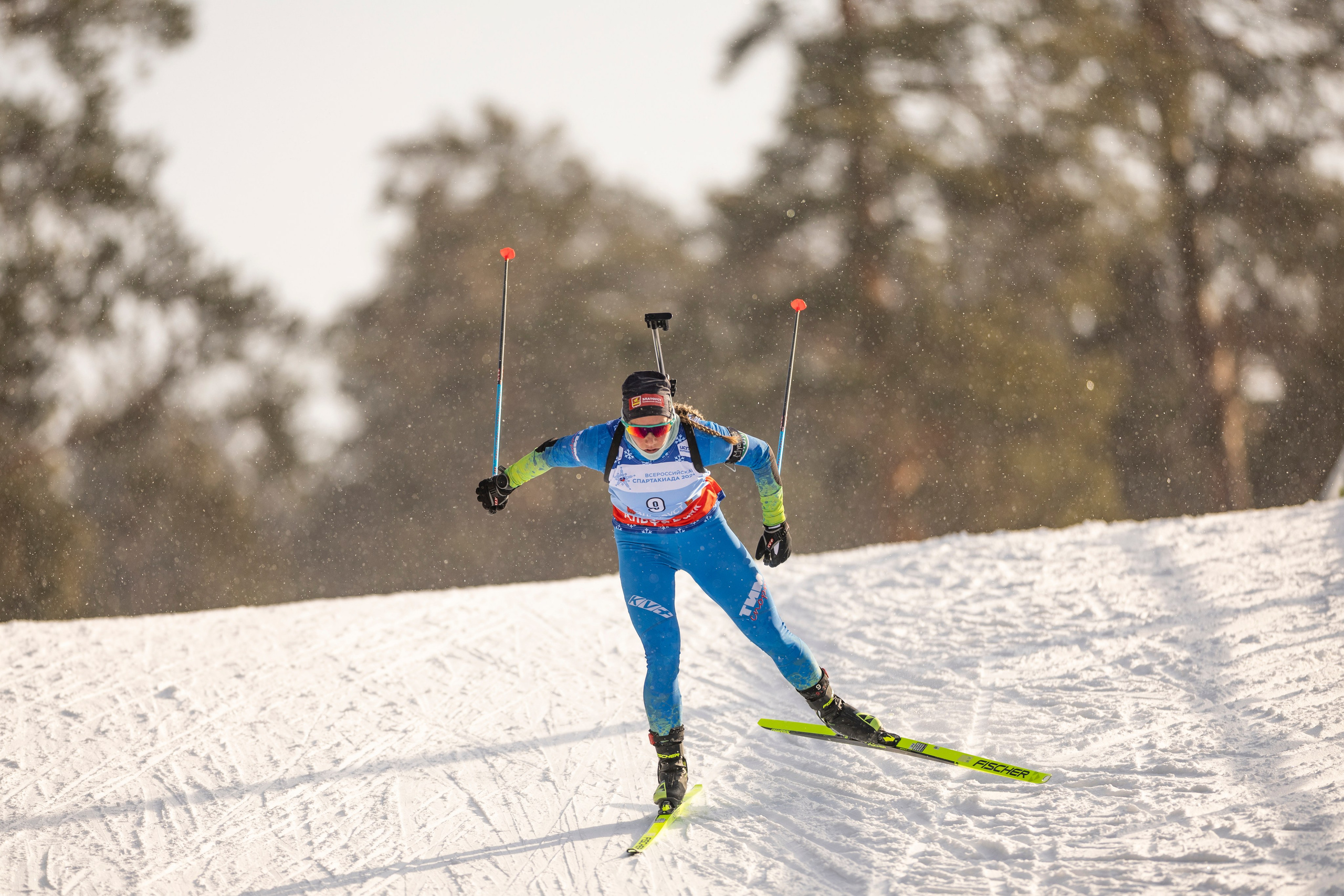 Всероссийская спартакиада. Гонка преследования женщины. Спортивный репортажный фотограф Казань Нафис Сиразетдинов
