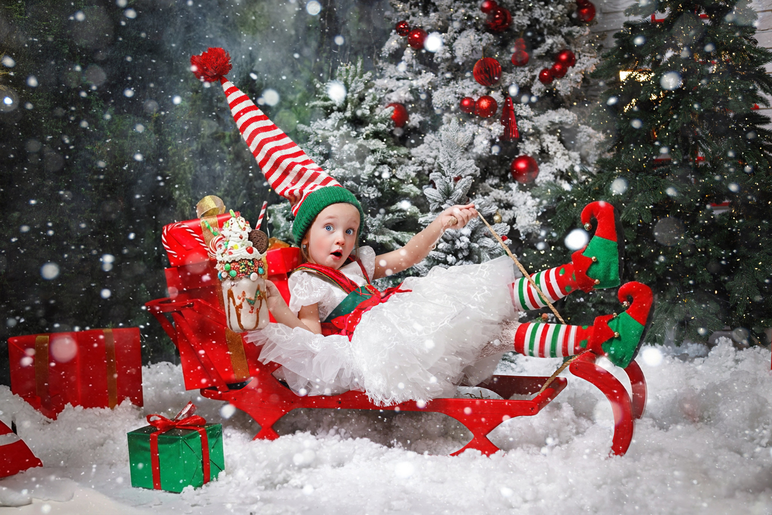 Новогодняя фотосессия для самых красивых деток в Сочи!. Детский студийный фотограф Сочи