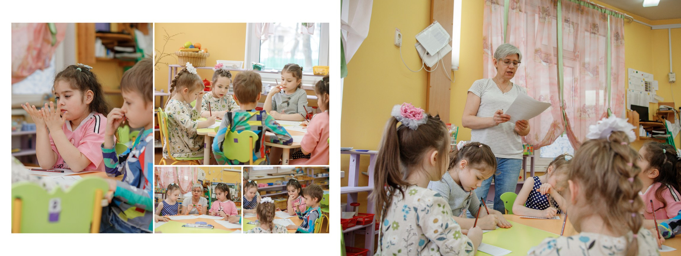 Альбом общей верстки. Группа «Солнышко». Семейный и школьный фотограф в Москве Анна Ткач