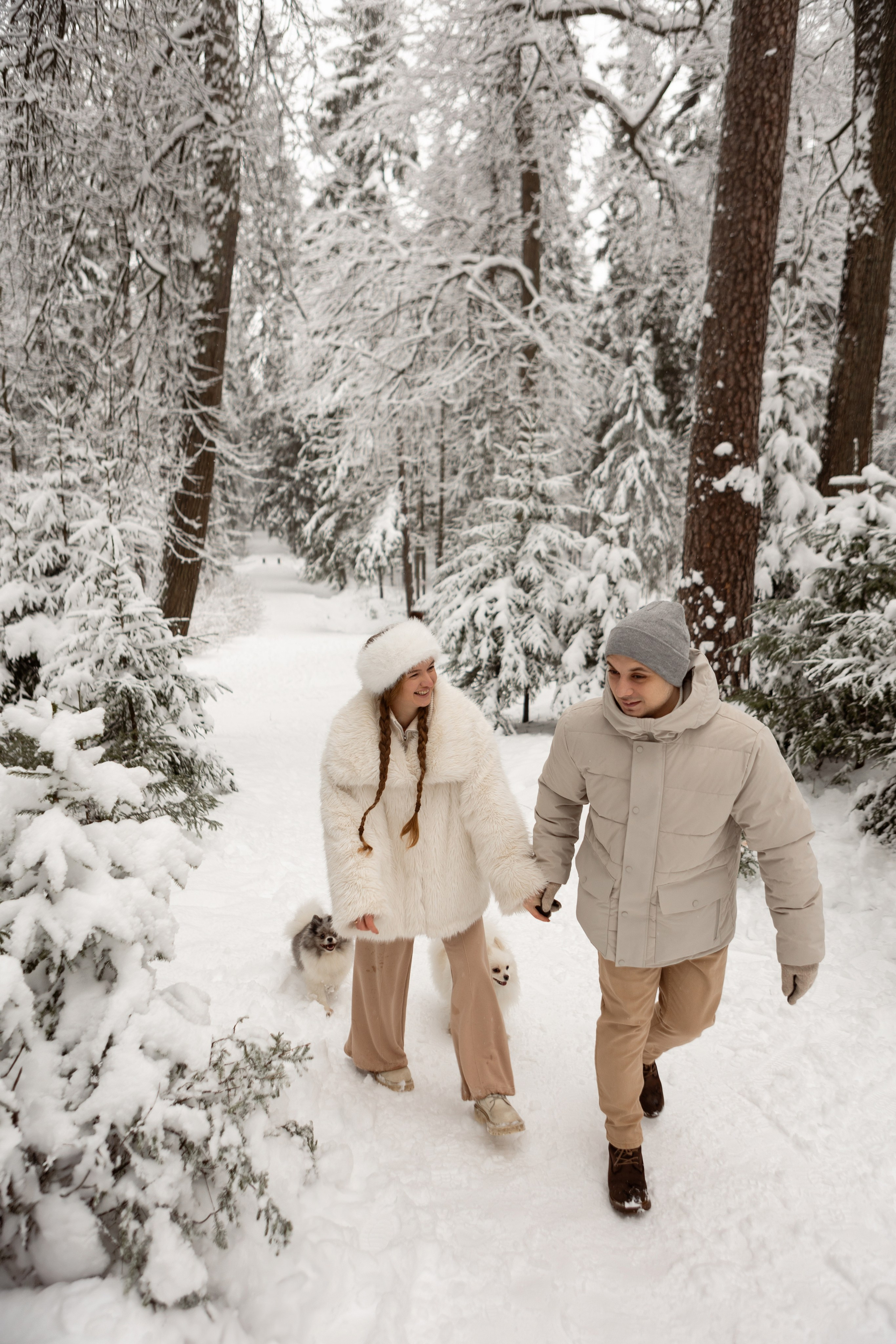 Новогодняя фотосессия с собачками в шуваловском парке. Свадебный фотограф в СПБ | Санкт-Петербурге Анастасия Рахимгулова