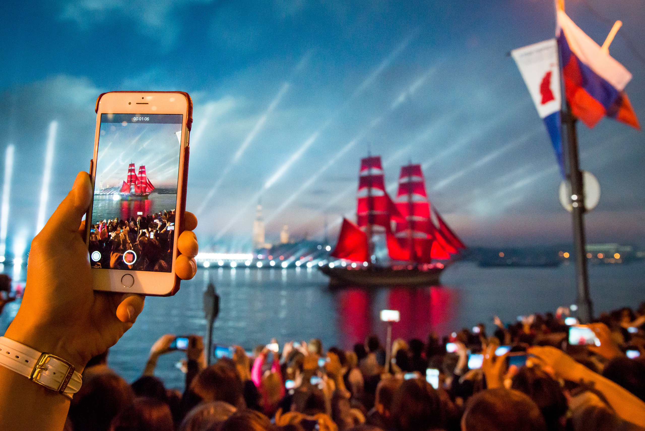 Scarlet sails in St. Petersburg