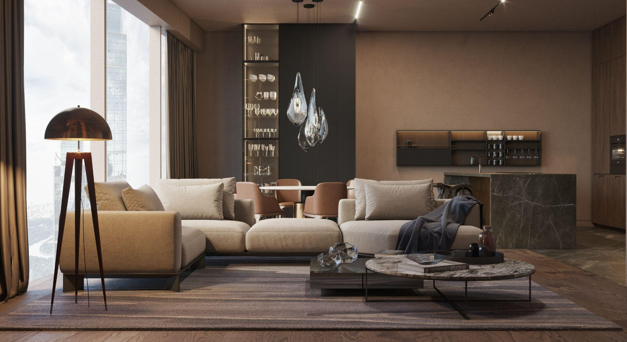 Апартаменты в Башне Федерации. Дизайнер интерьера | Сабир Ульмаскулов