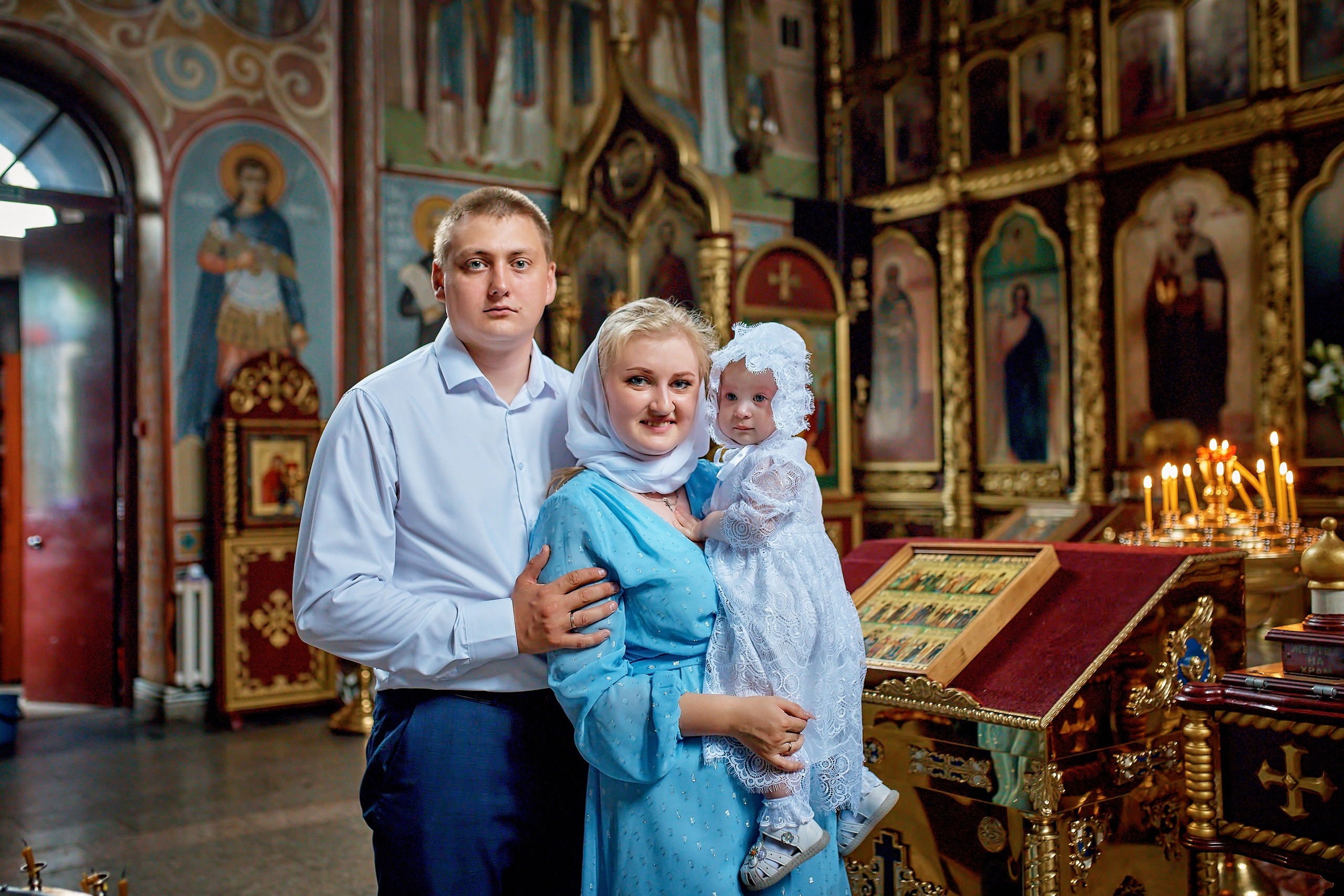 Таинство Крещения храм Георгия Победоносца г. Новоалтайск. Фотограф на Крещение и Венчание в Барнауле