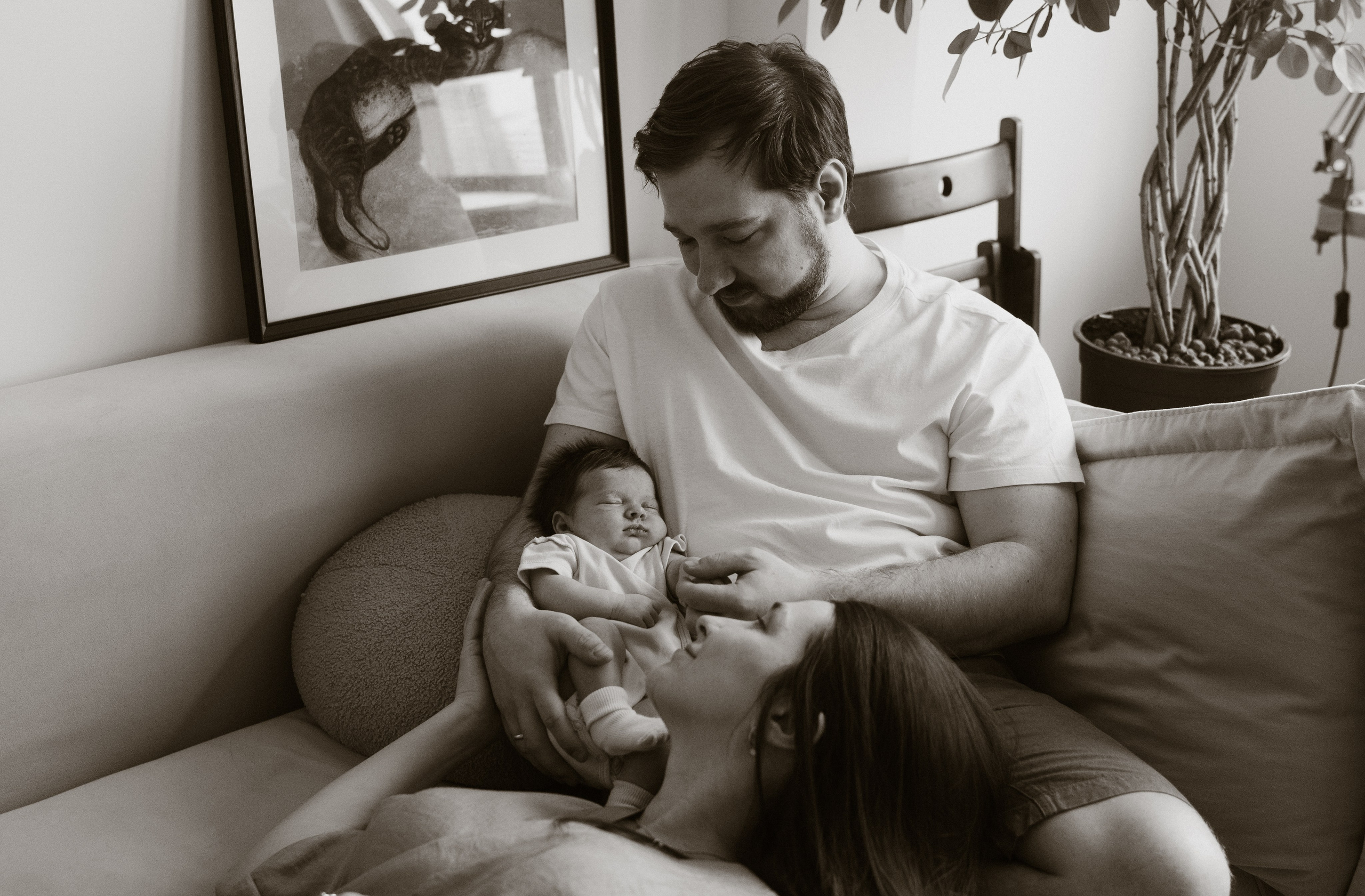 Василисе 1 месяц. Семейный, ньюборн фотограф, фотограф на роды в Москве, Виктория Тюльдюкова