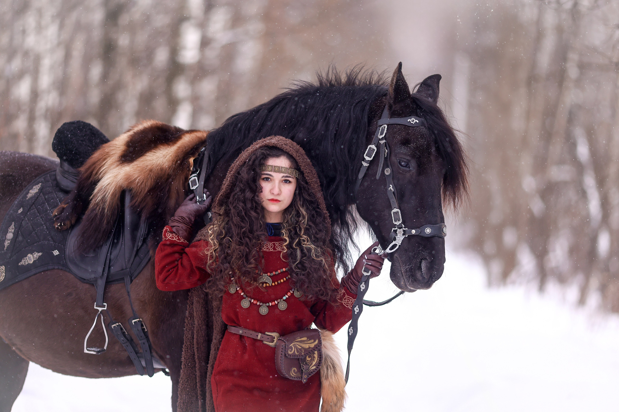 Фотосессия с лошадью в стиле викингов. Фотосессии с лошадьми