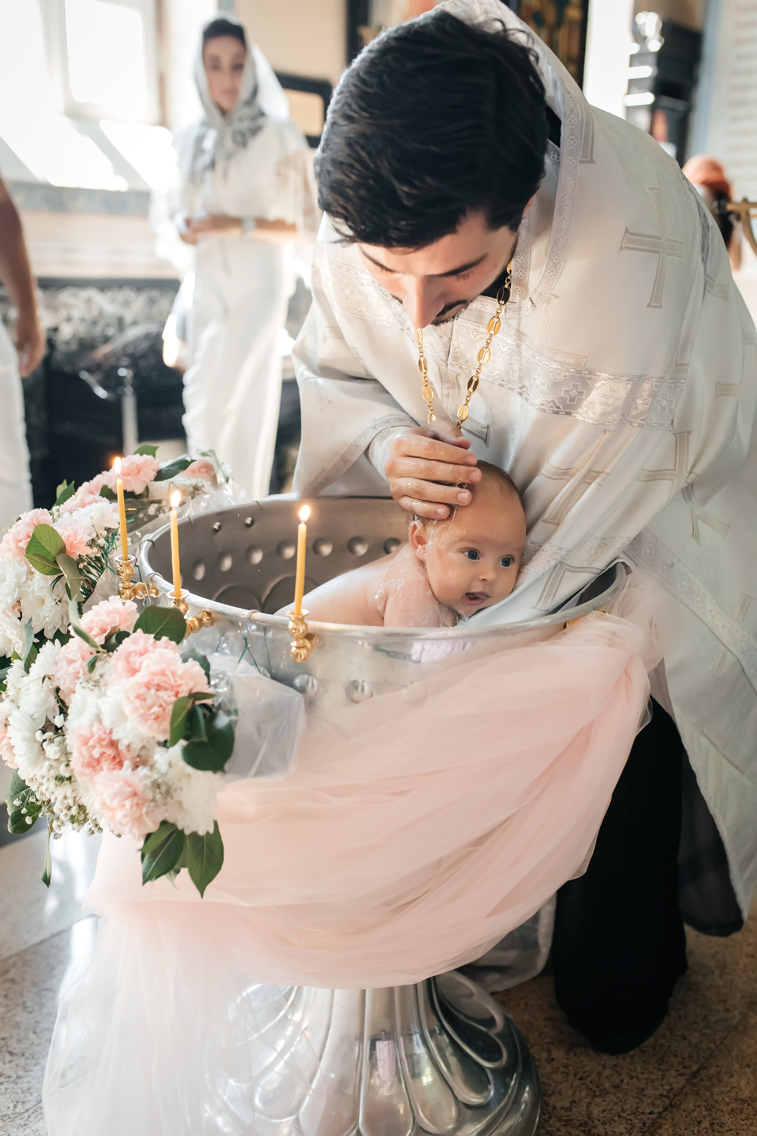 Крещение Савелия в Храме Ксении Петербургской Горки Ленинские. Фотограф на крещение и венчание Москва  Надежда Баланина