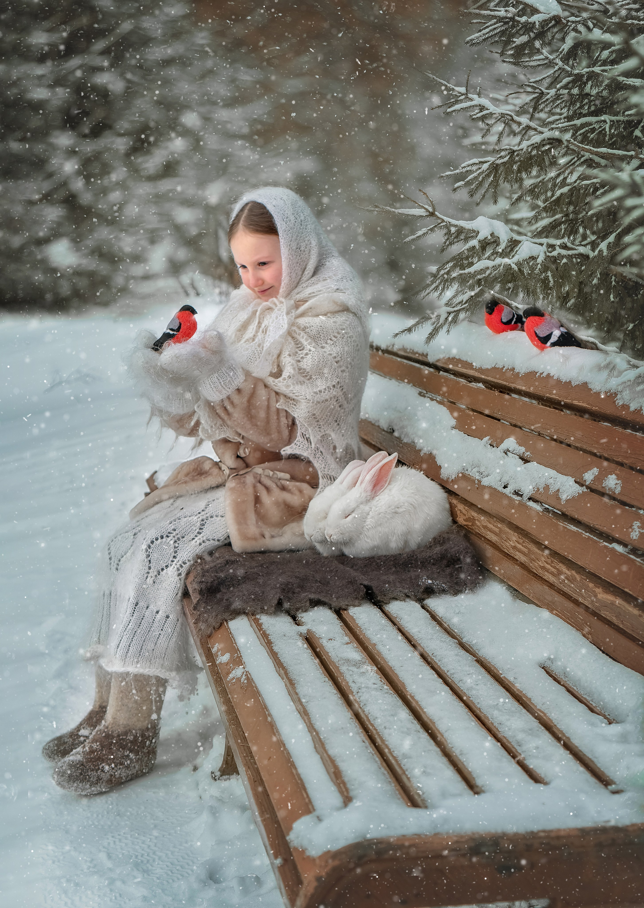 Фотосессия с кроликами в Москве от фотографа Елены Жмельковой