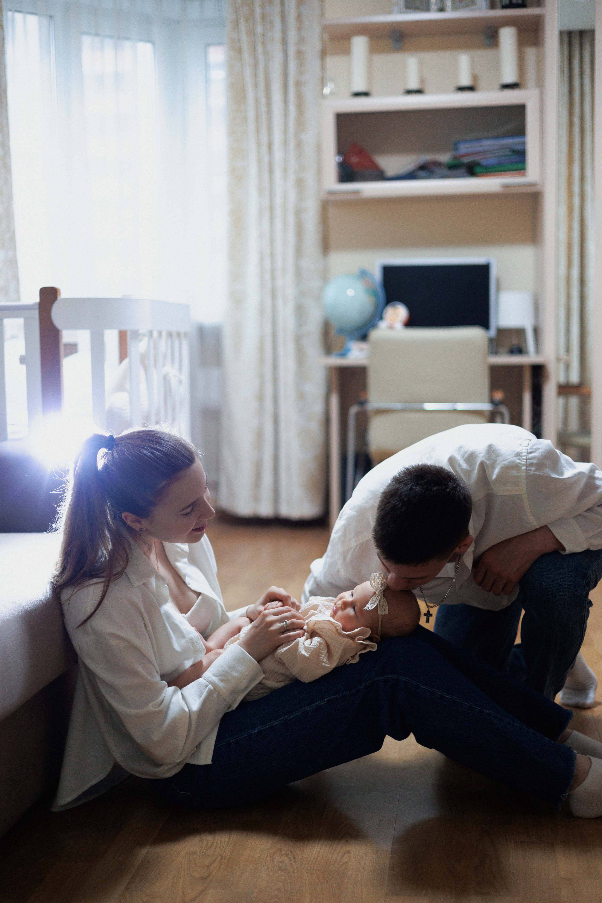 Саша, Оля и София. Домашнее. Настя Оленченко, портретный/семейный фотограф на цифру и плёнку Москва