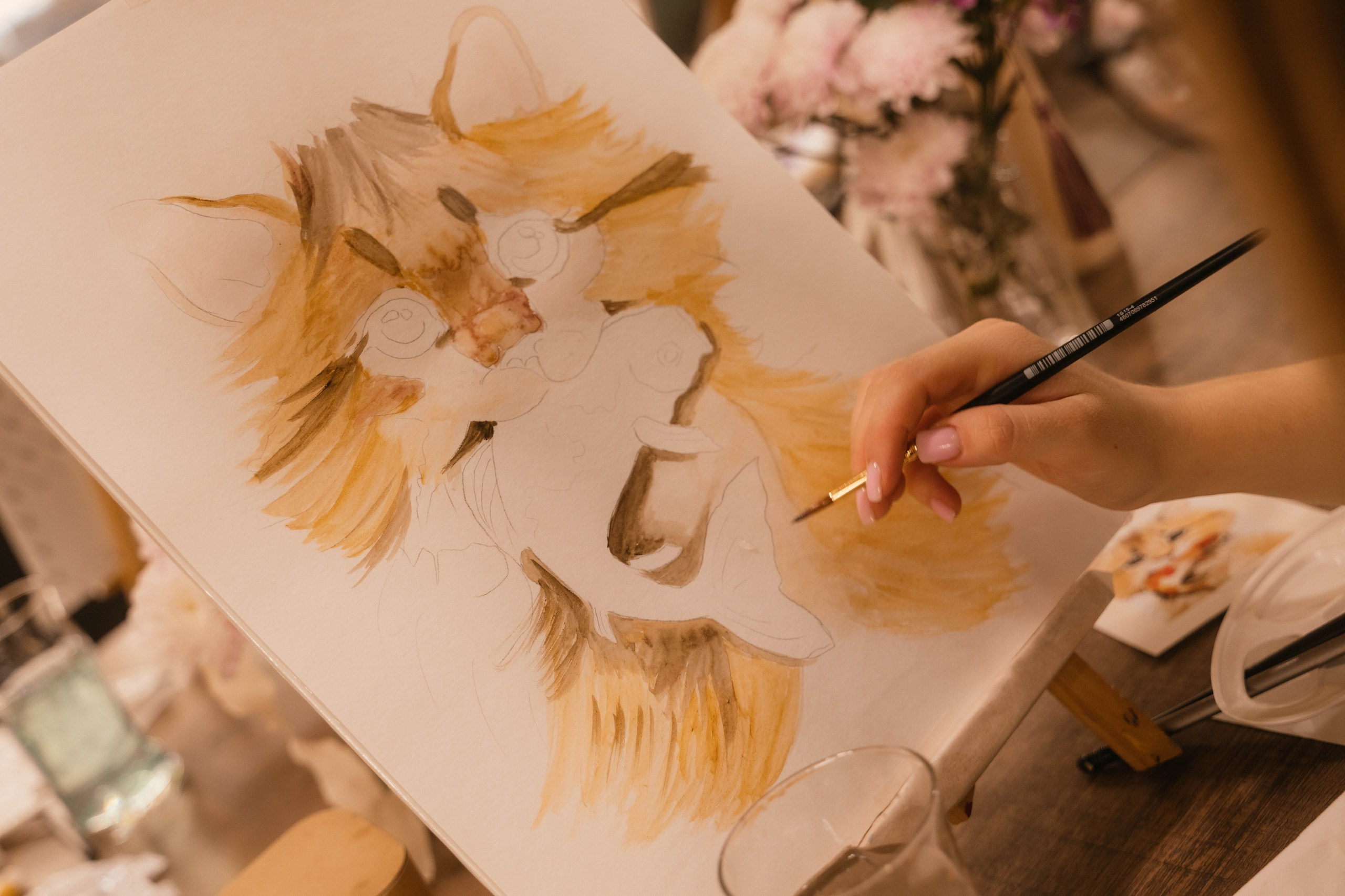 Мастер-класс по рисованию на день рождения. Свадебный, семейный фотограф в Рязани Лена Брант