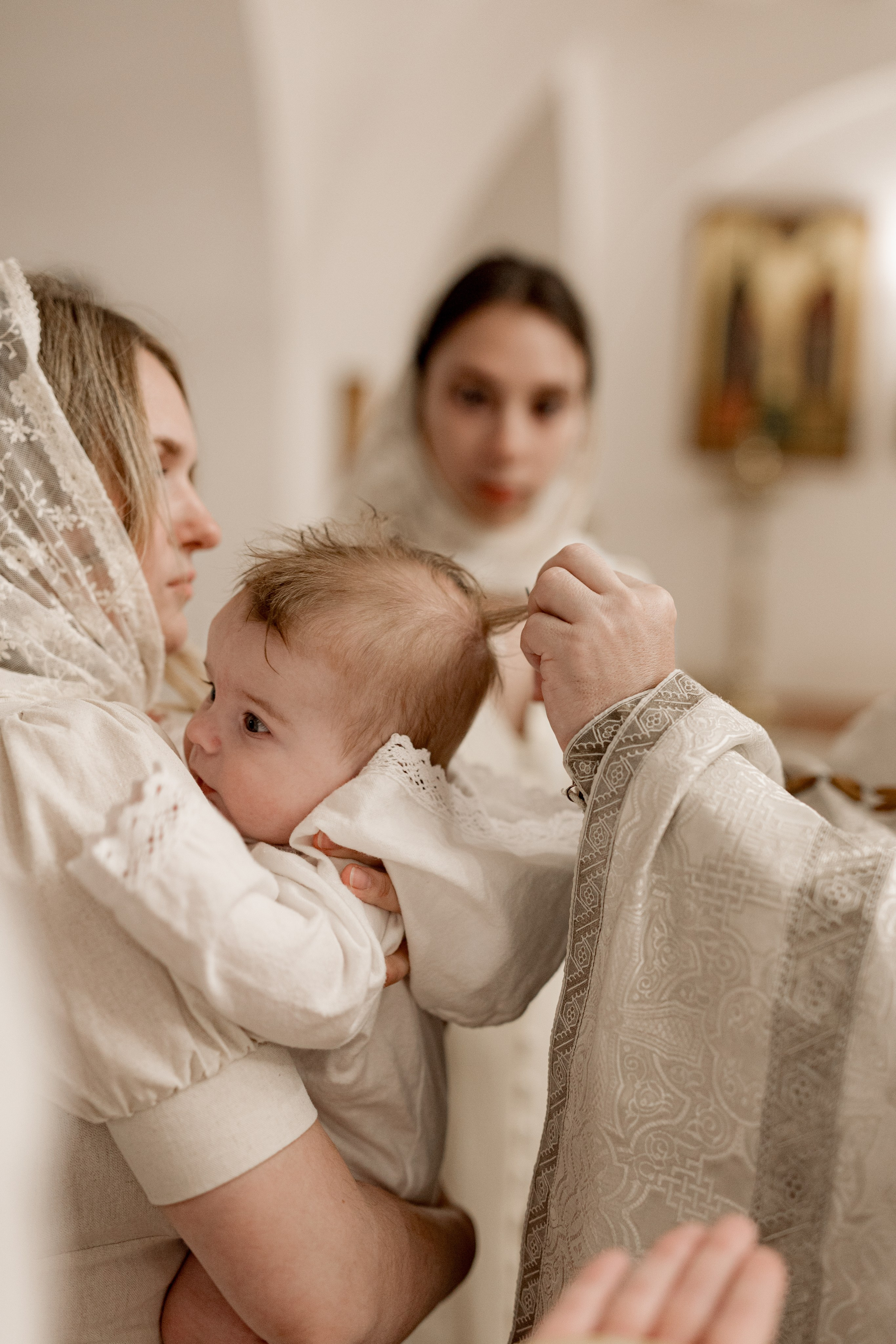 Таинство Крещения Саши. Фотограф новорождённых Newborn Москва