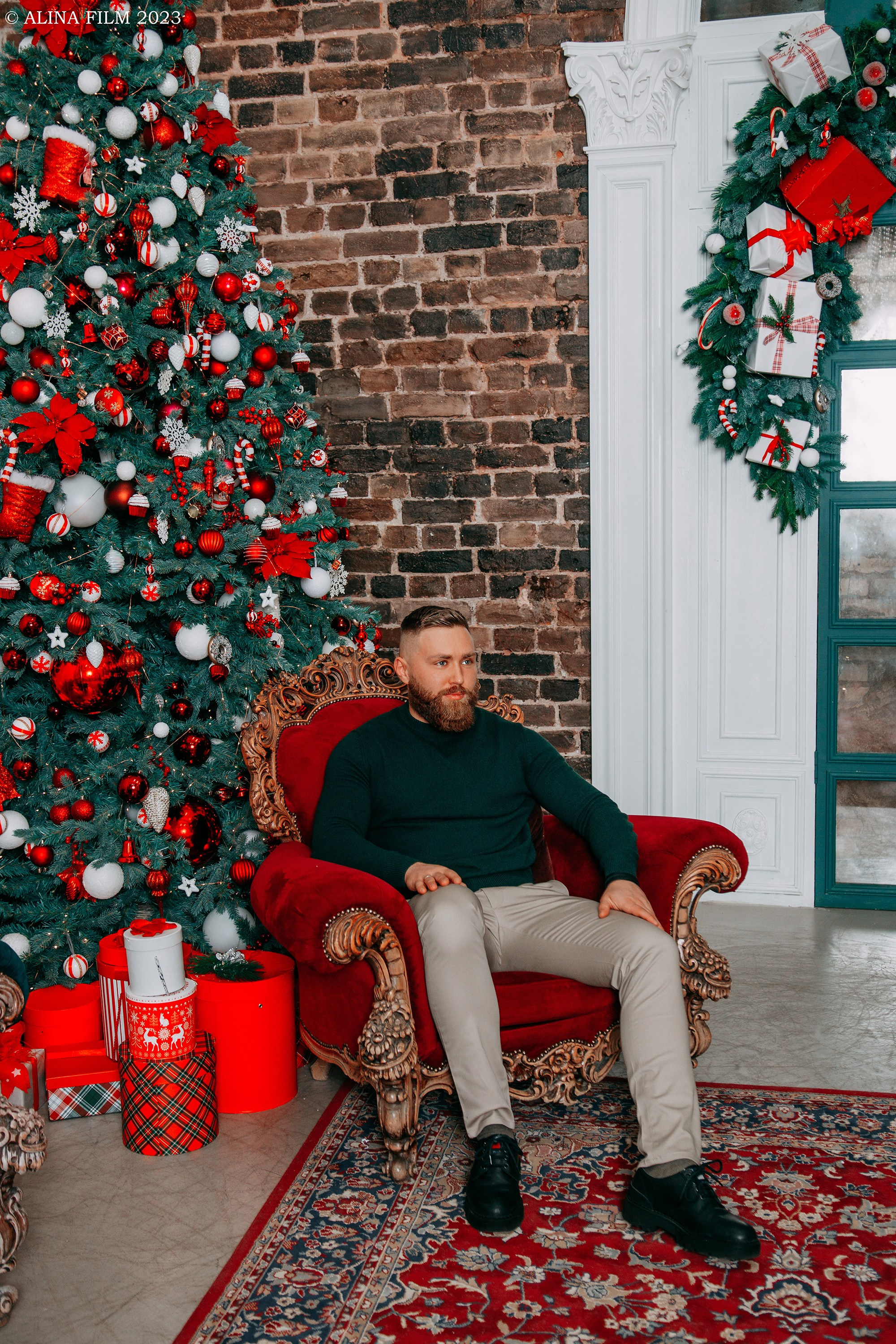 Семейная новогодняя фотосессия. Фотограф в Санкт-Петербурге Alina Film