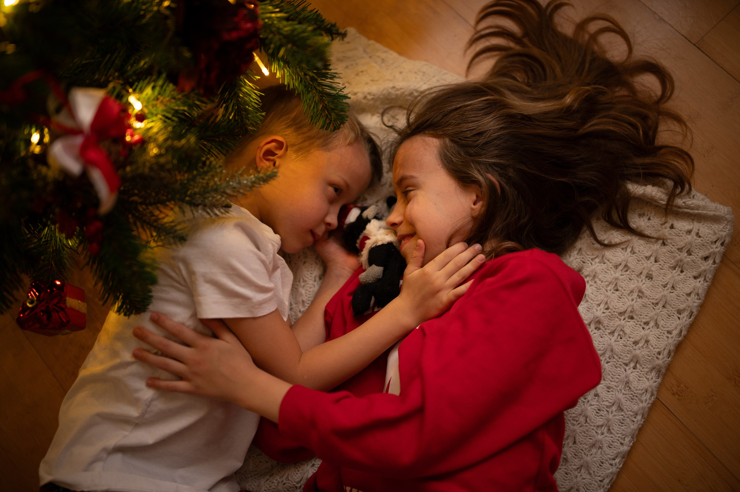 Новогодние съёмки дома. Семейный и детский фотограф в Москве Анна Оськина