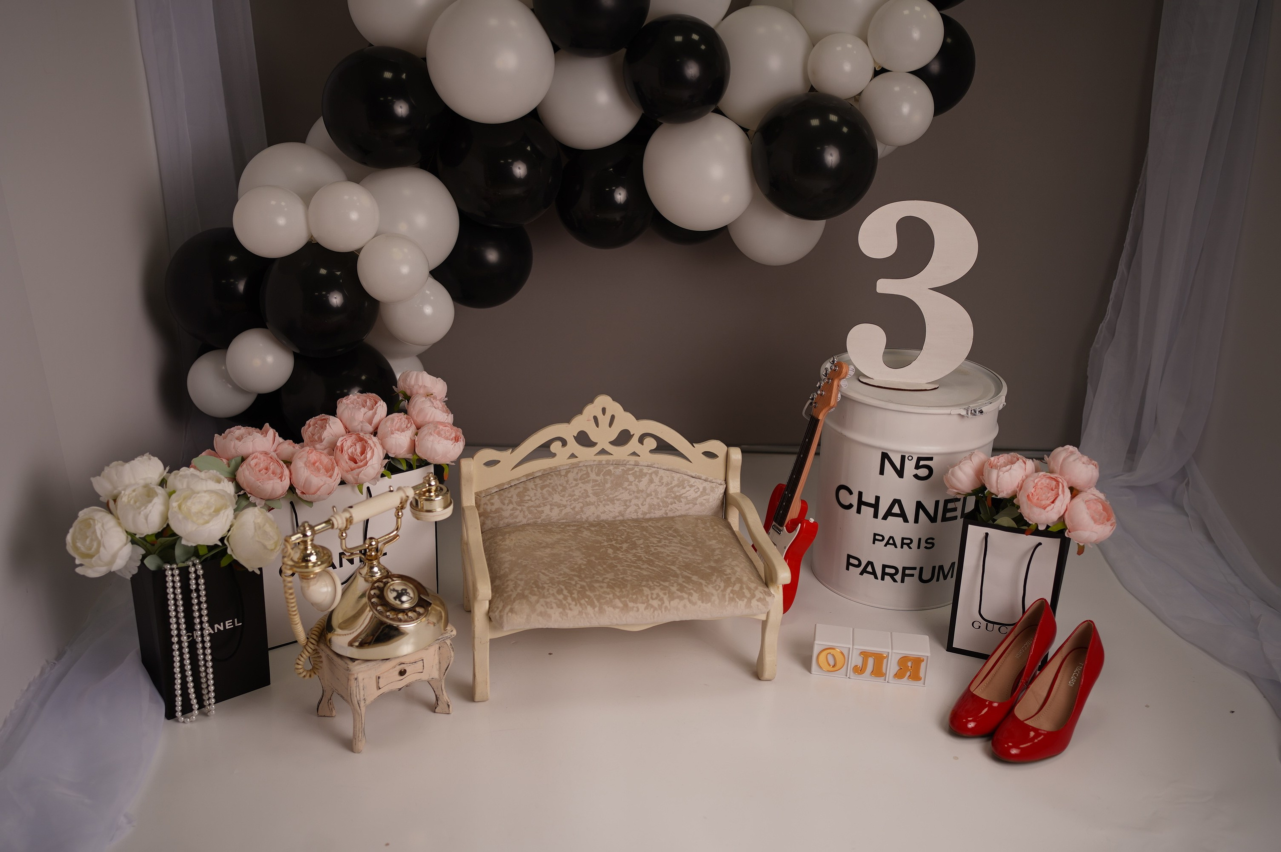 Шары к тарифу «годик эксклюзив». Фотограф новорожденных в г. Павлово Беспалова Екатерина