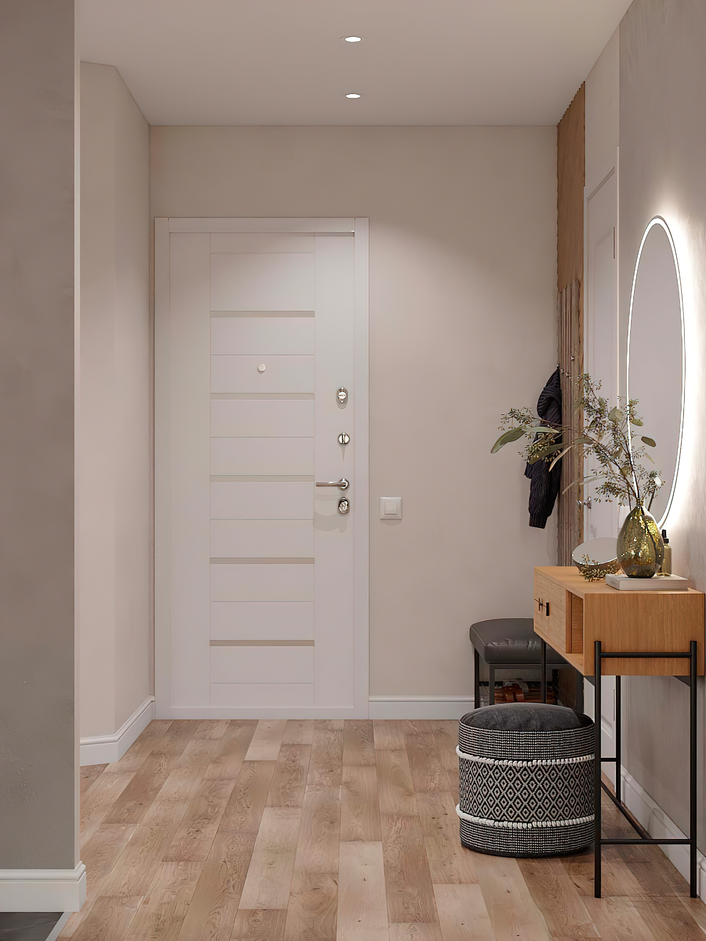 Квартира 100 м² «Нескучный серый и розовый фламинго». Батракова Наталья дизайнер интерьеров Санкт-Петербург Москва Архангель