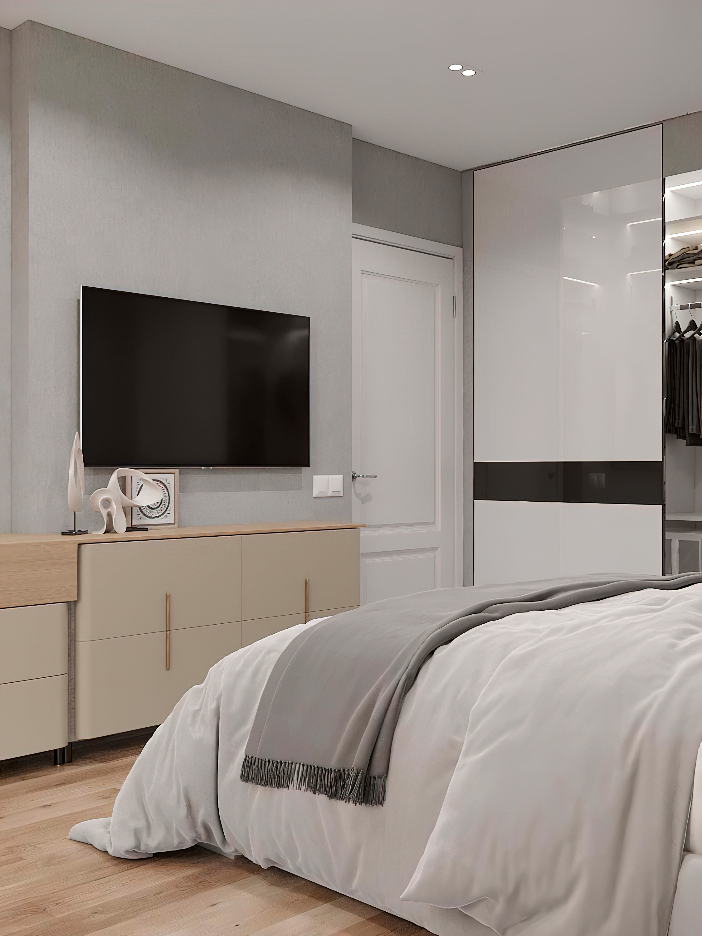 Квартира 100 м² «Нескучный серый и розовый фламинго». Батракова Наталья дизайнер интерьеров Санкт-Петербург Москва Архангель