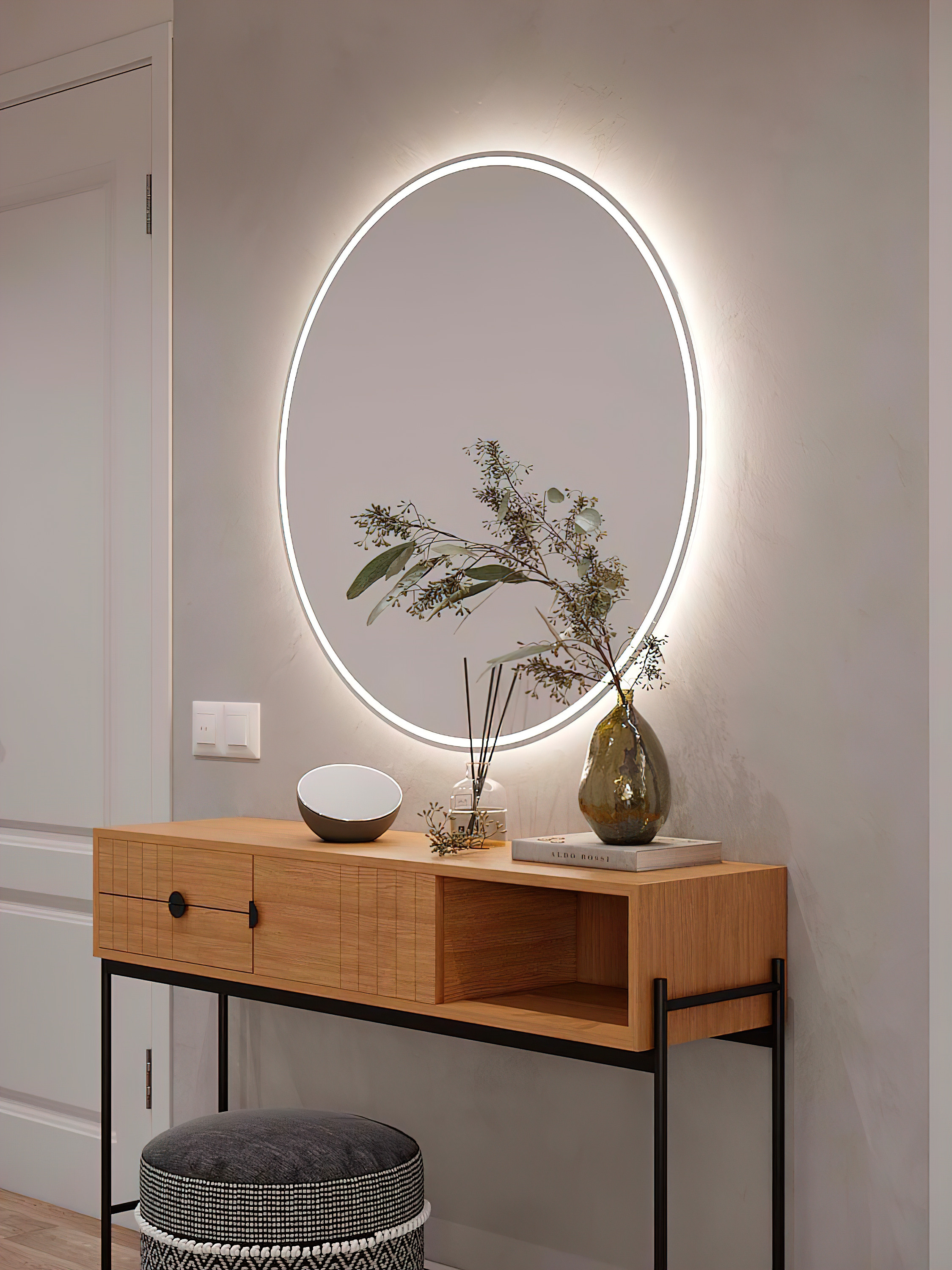 Квартира 100 м² «Нескучный серый и розовый фламинго». Батракова Наталья дизайнер интерьеров Санкт-Петербург Москва Архангель