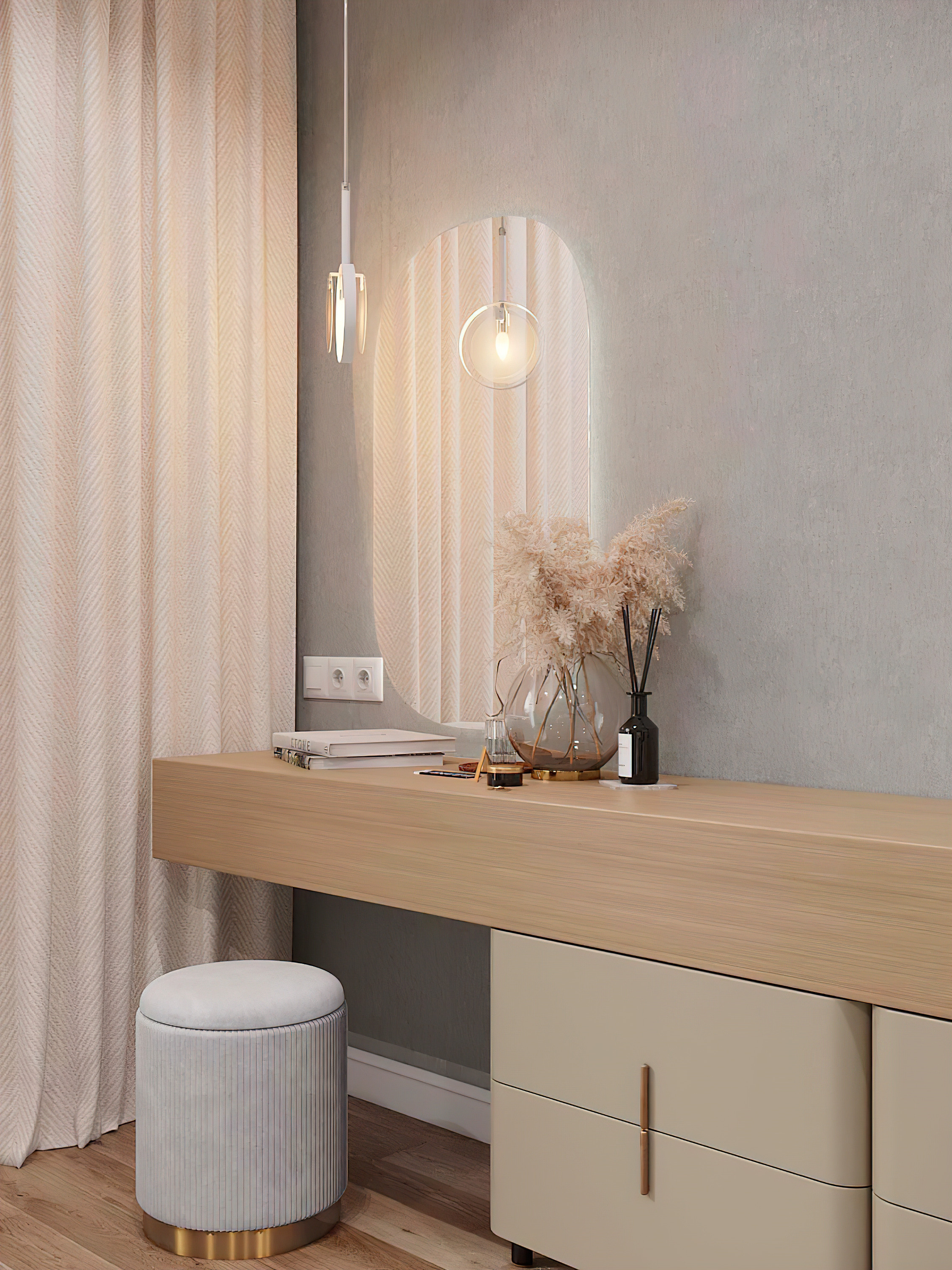 Квартира 100 м² «Нескучный серый и розовый фламинго». Батракова Наталья дизайнер интерьеров Санкт-Петербург Москва Архангель