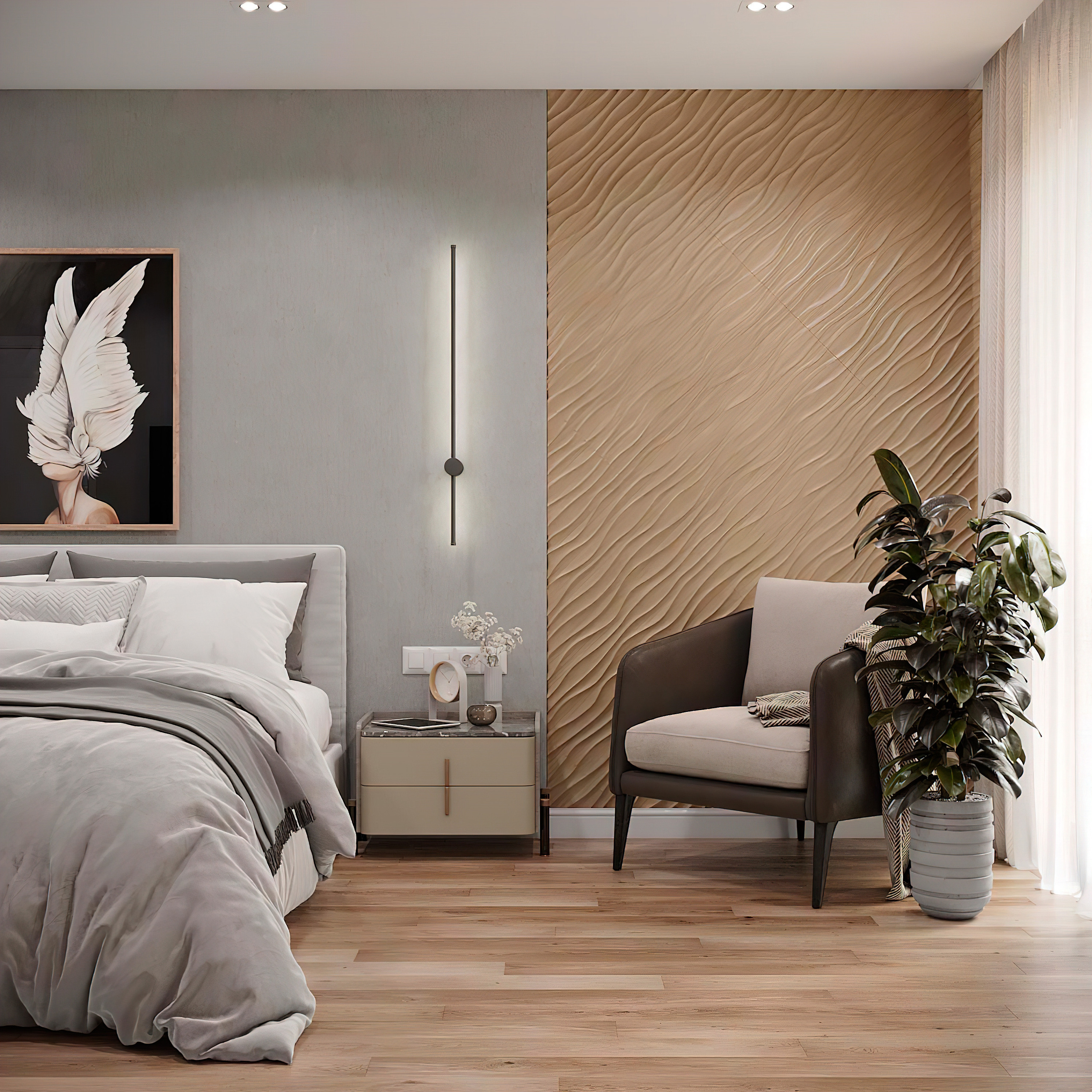 Квартира 100 м² «Нескучный серый и розовый фламинго». Батракова Наталья дизайнер интерьеров Санкт-Петербург Москва Архангель