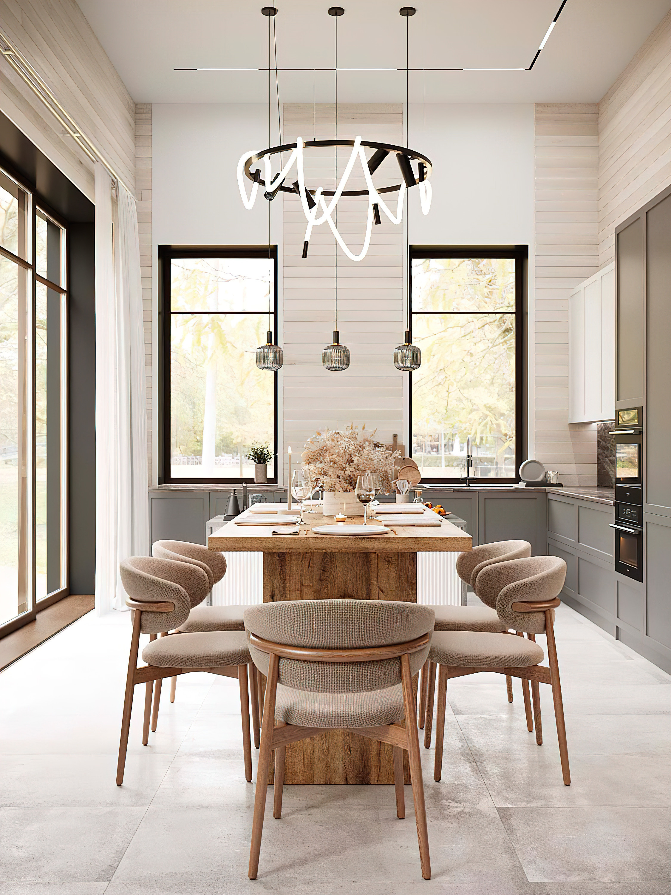 Воздушный и сдержанный интерьер загородного дома. Батракова Наталья дизайнер интерьеров Санкт-Петербург Москва Архангель