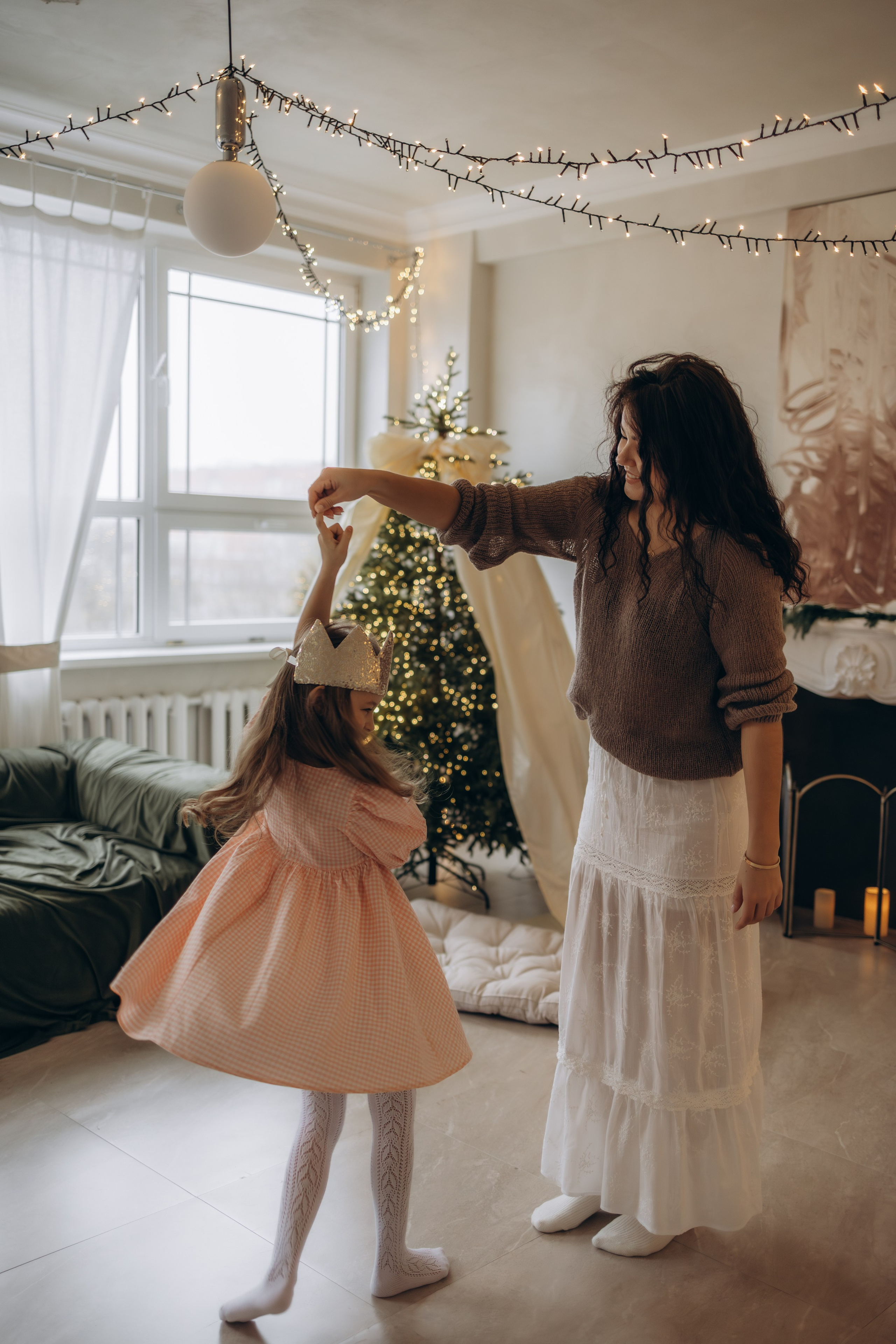 Мамочка и доченька в студии, г. Обнинск (Калужская обл.). Надежда Стар семейный и церковный фотограф в Жукове и Калужской области