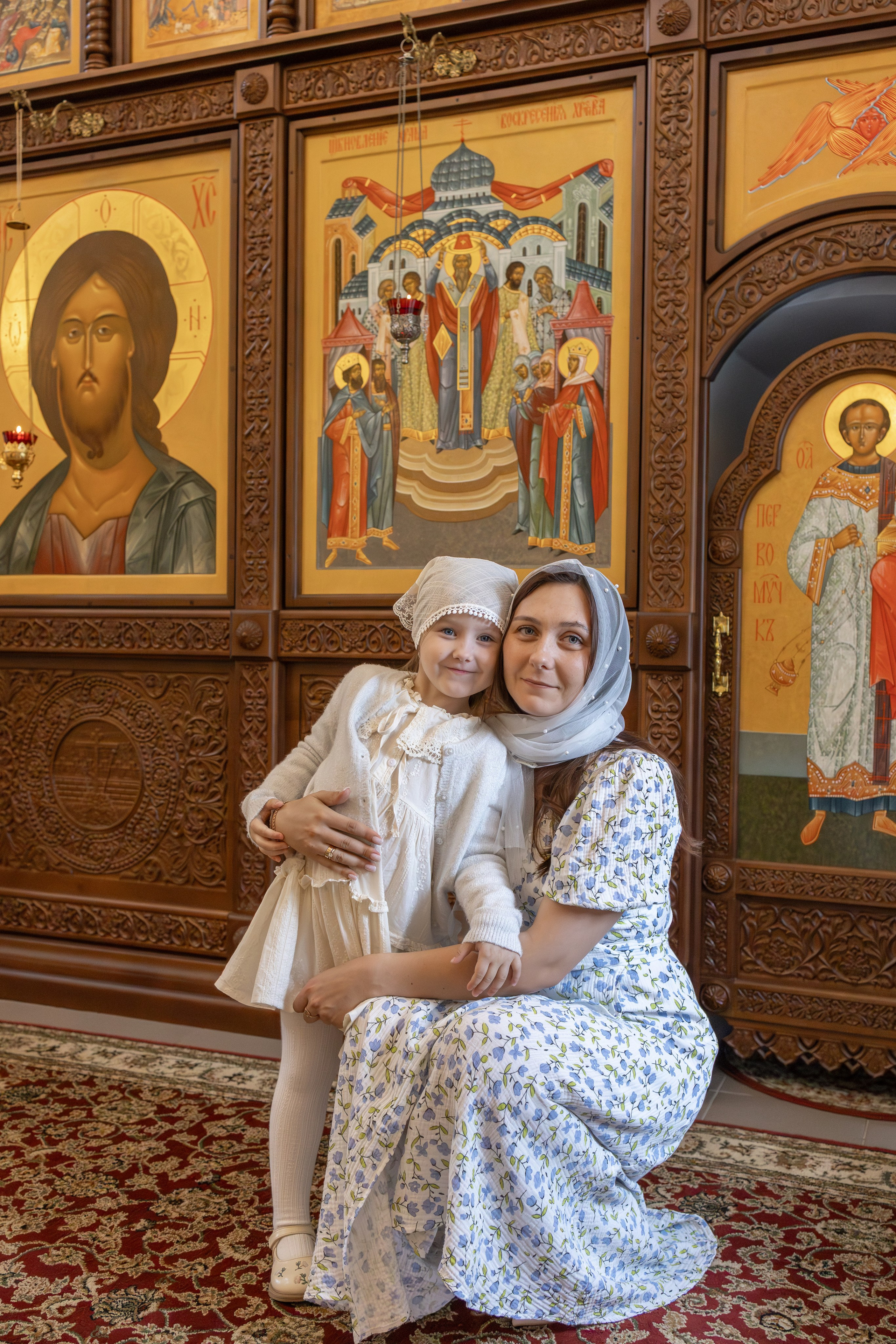 Таинство Крещения Степана в храме Воскресения Христова, с. Трубино (Калужская обл.). Надежда Стар семейный и церковный фотограф в Жукове и Калужской области