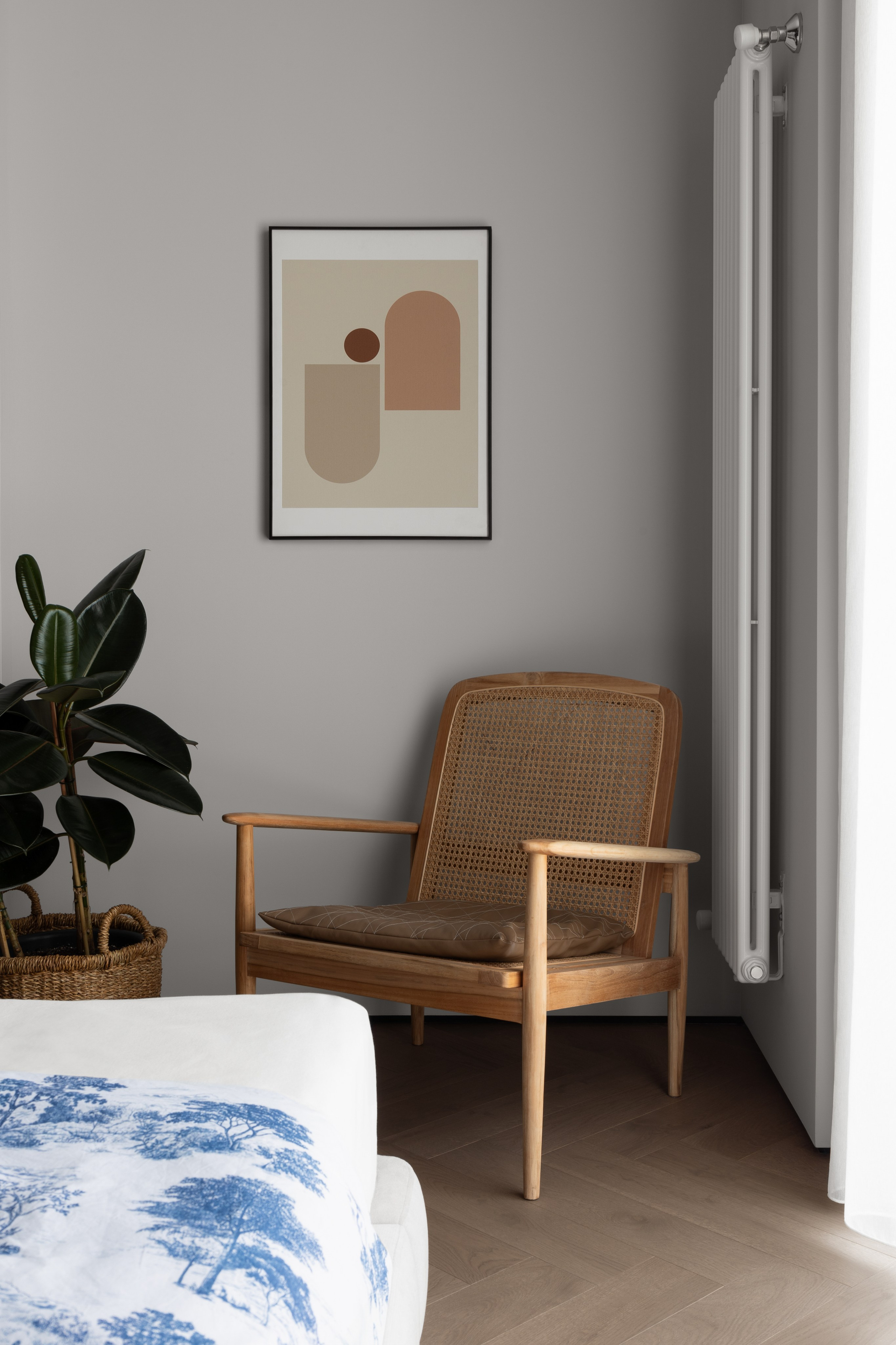 Interior photoshoot in Almaty, Kazakhstan, minimalistic japandi style interior.