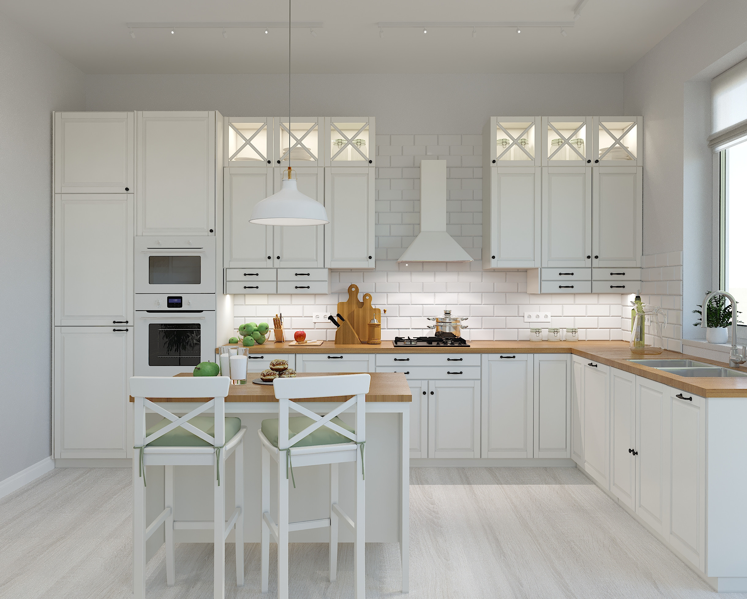 Скандинавский интерьер коттедж г. Екатеринбург. Lina architector | Дизайн интерьера