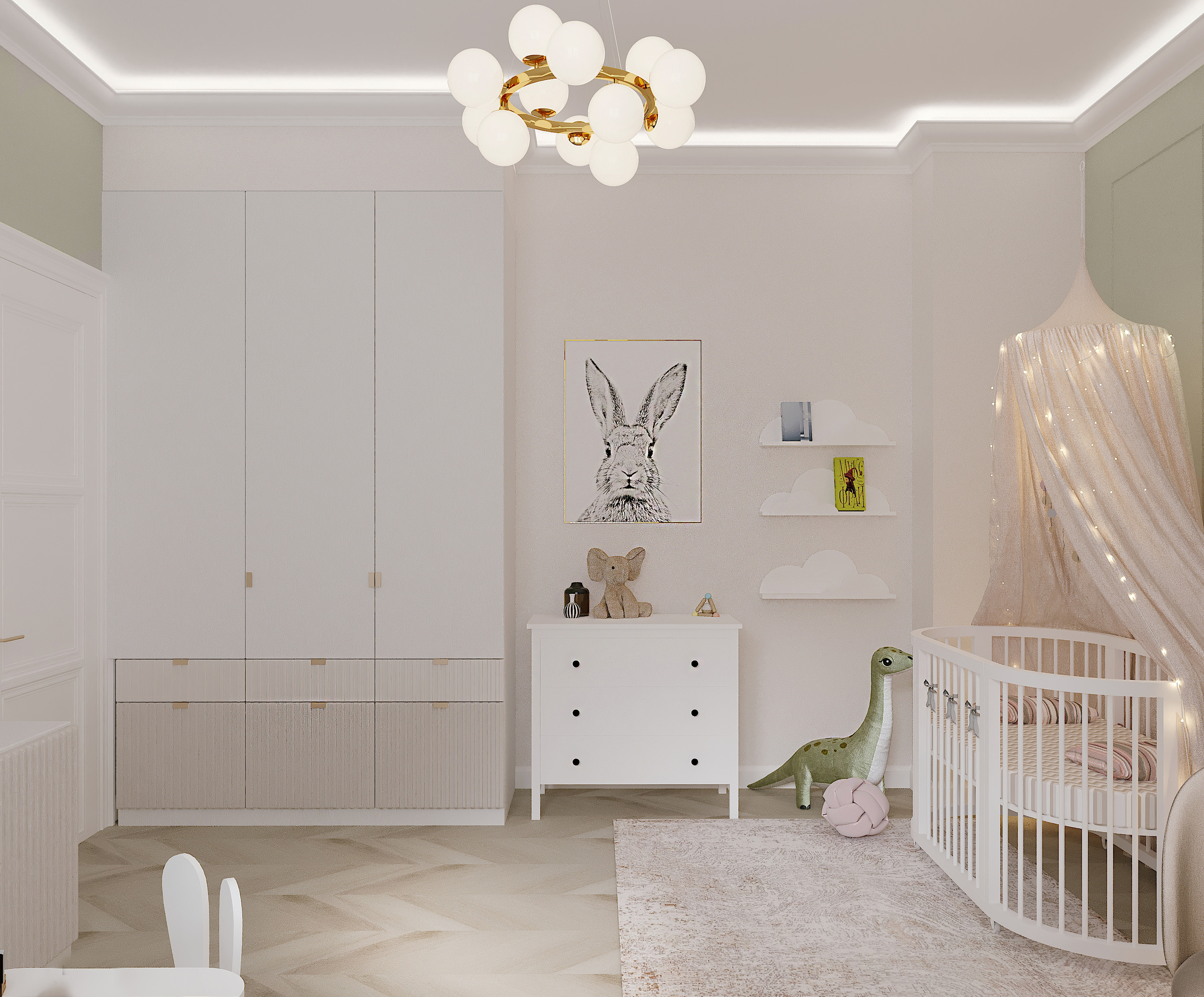 Атмосферная неоклассика коттедж г. Екатеринбург. Lina architector | Дизайн интерьера