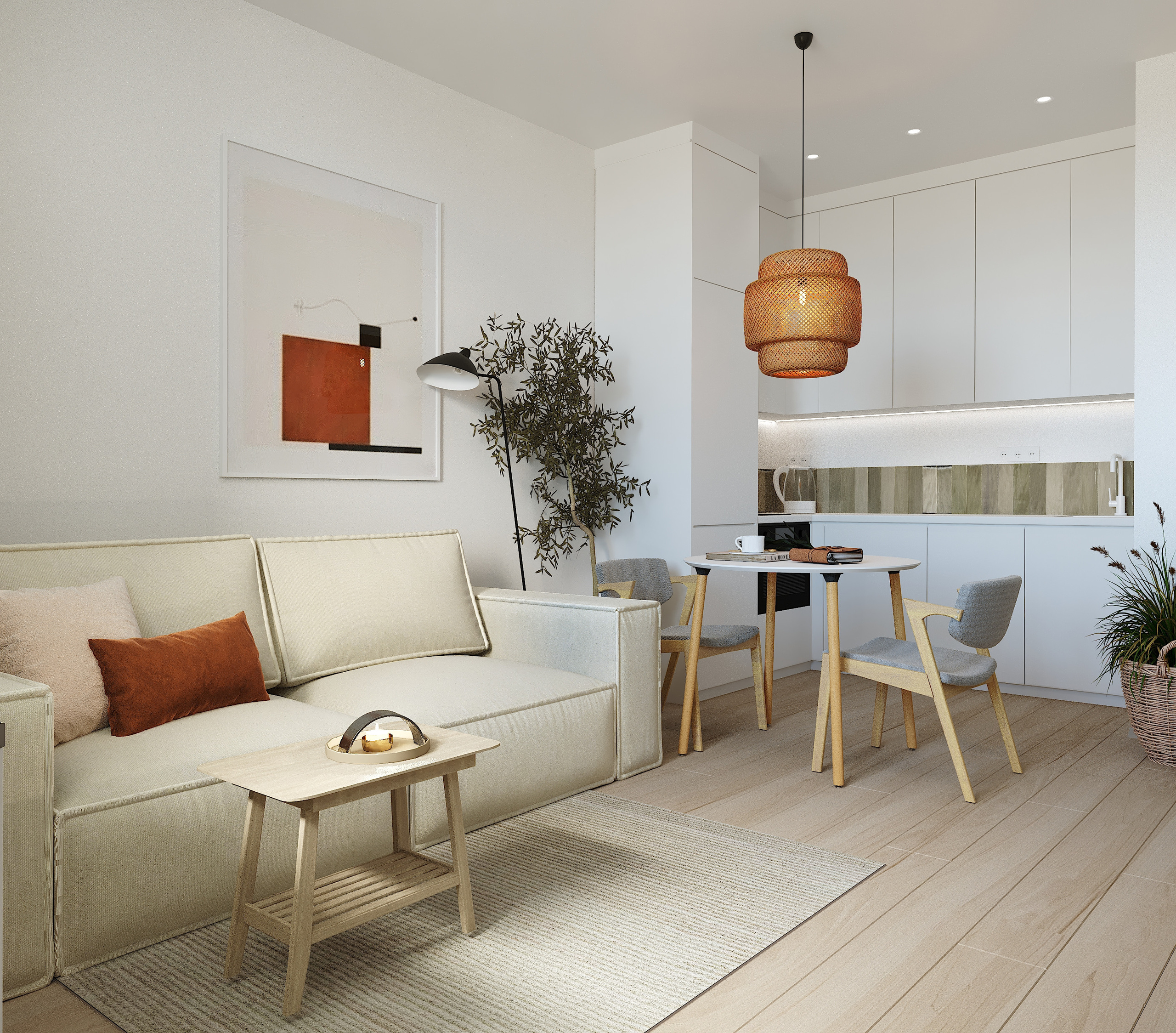 Квартира в стиле Japandi (джапанди). Lina architector | Дизайн интерьера