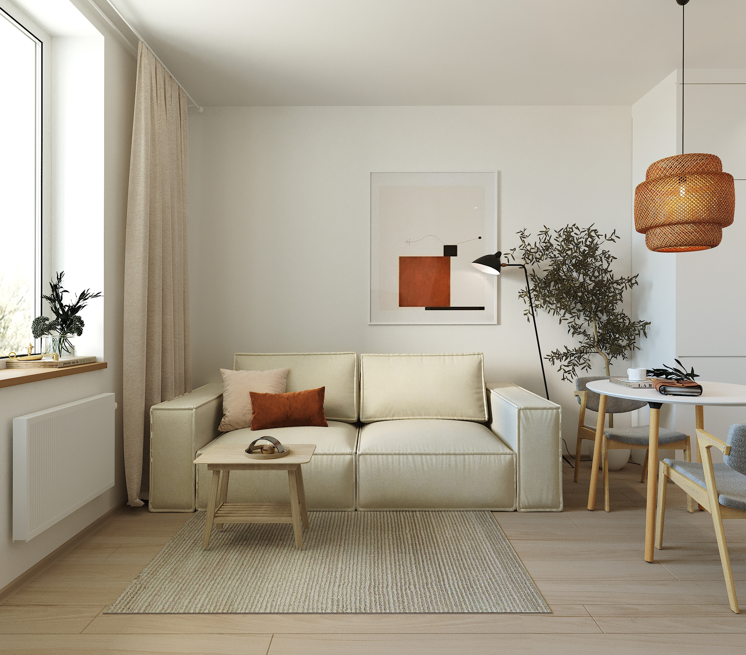 Квартира в стиле Japandi (джапанди). Lina architector | Дизайн интерьера