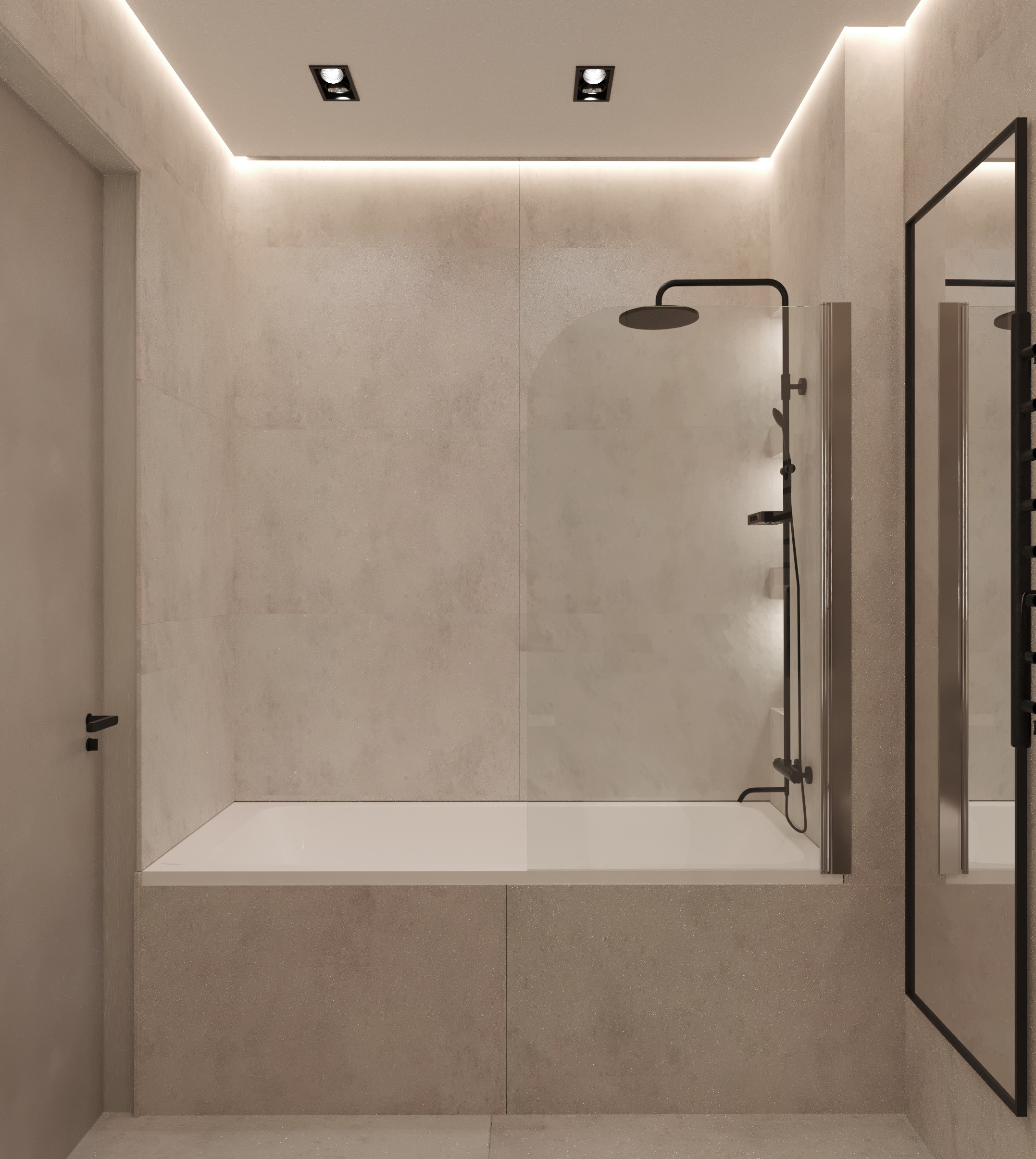 Монохромный интерьер г. Екатеринбург. Lina architector | Дизайн интерьера