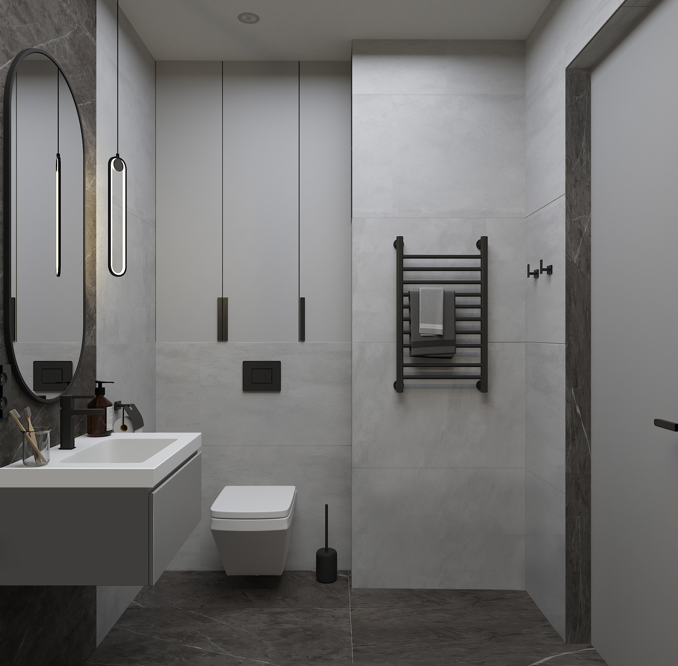 Монохромный интерьер г. Екатеринбург. Lina architector | Дизайн интерьера