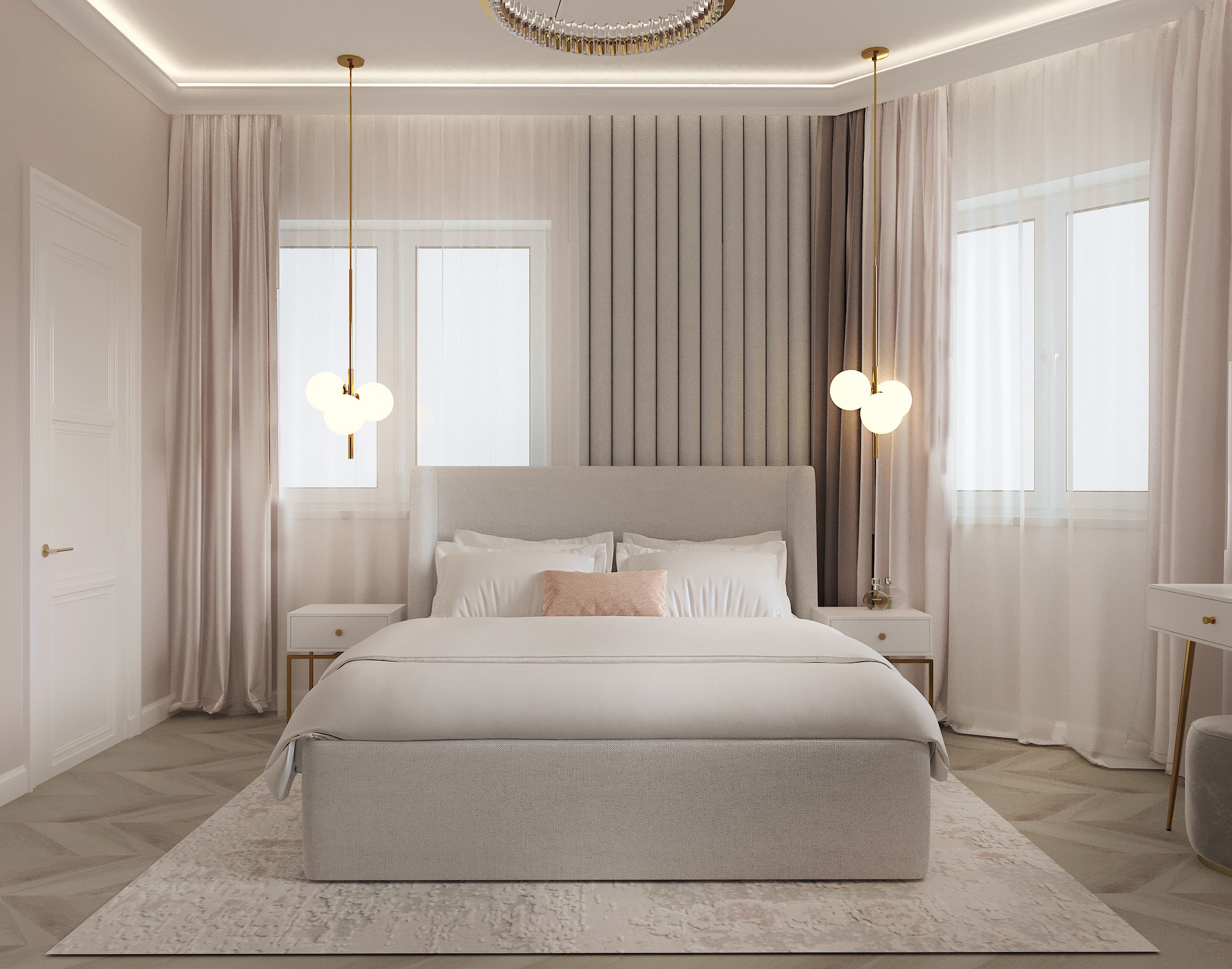 Атмосферная неоклассика коттедж г. Екатеринбург. Lina architector | Дизайн интерьера